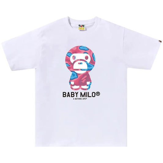 A Bathing Ape Baby Milo Tee "Liquid Camo Blue Pink"