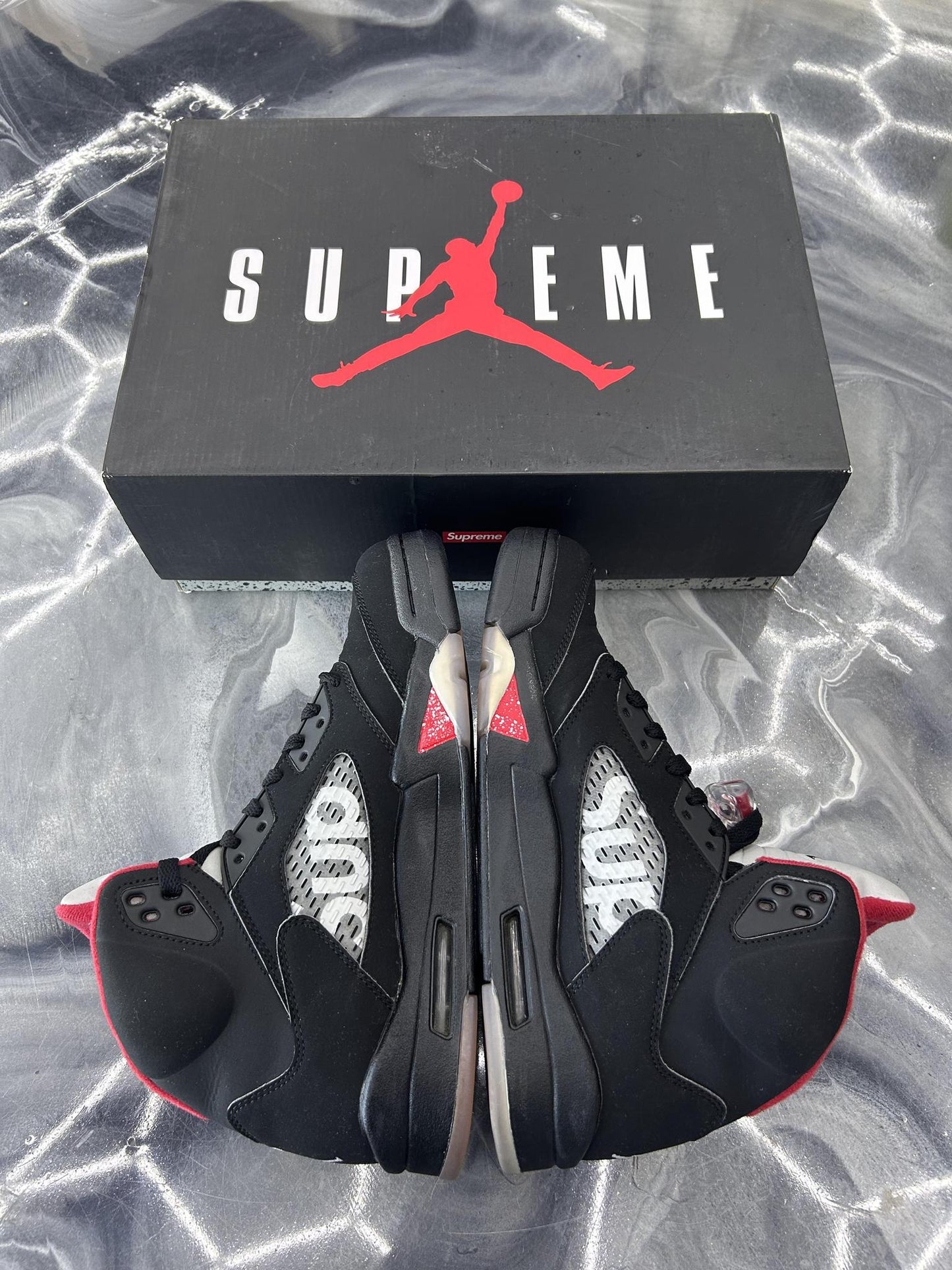 Jordan 5 Supreme "Black" Used Size 9