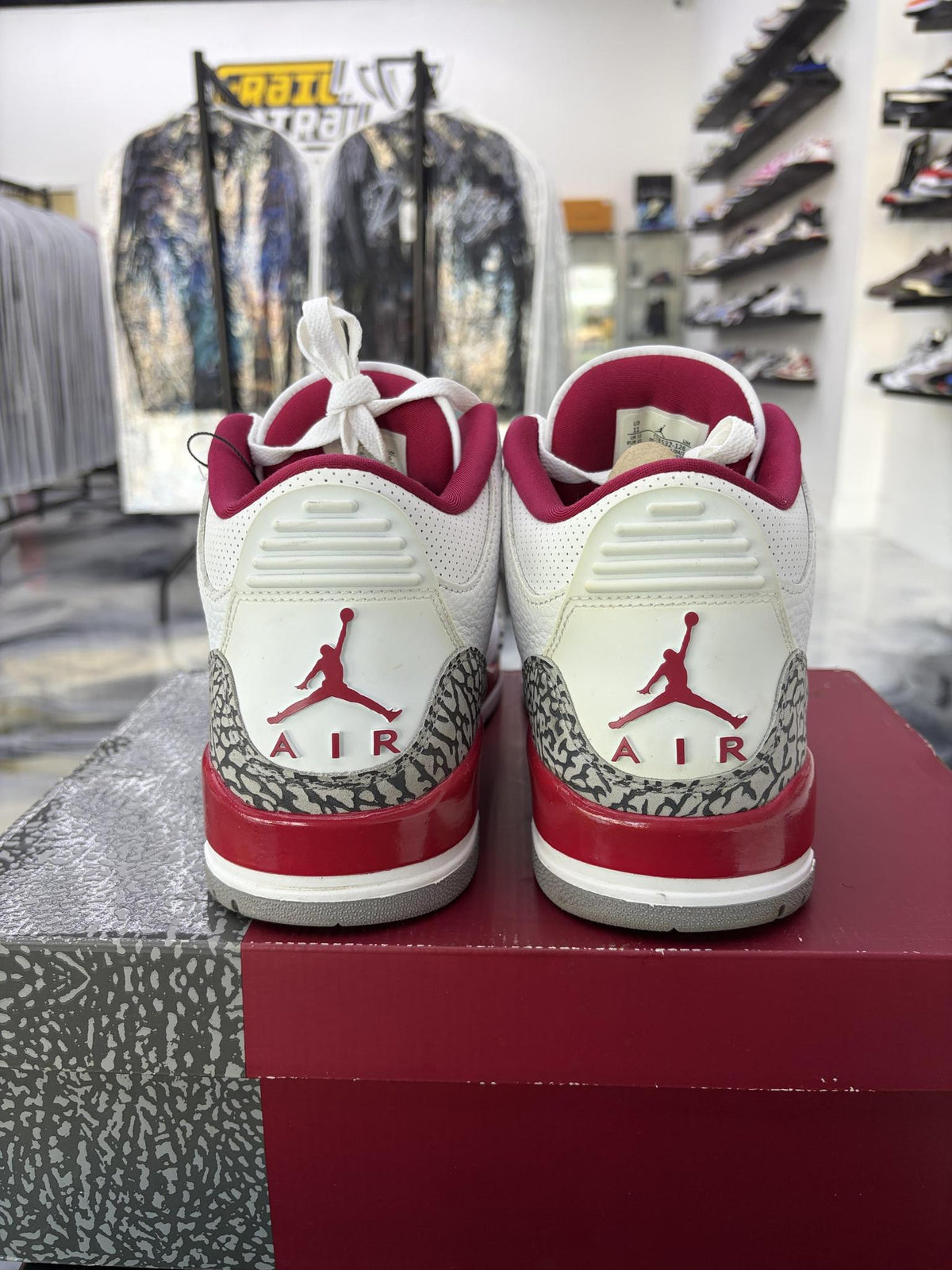 Jordan 3 "Cardinal" Used Size 11