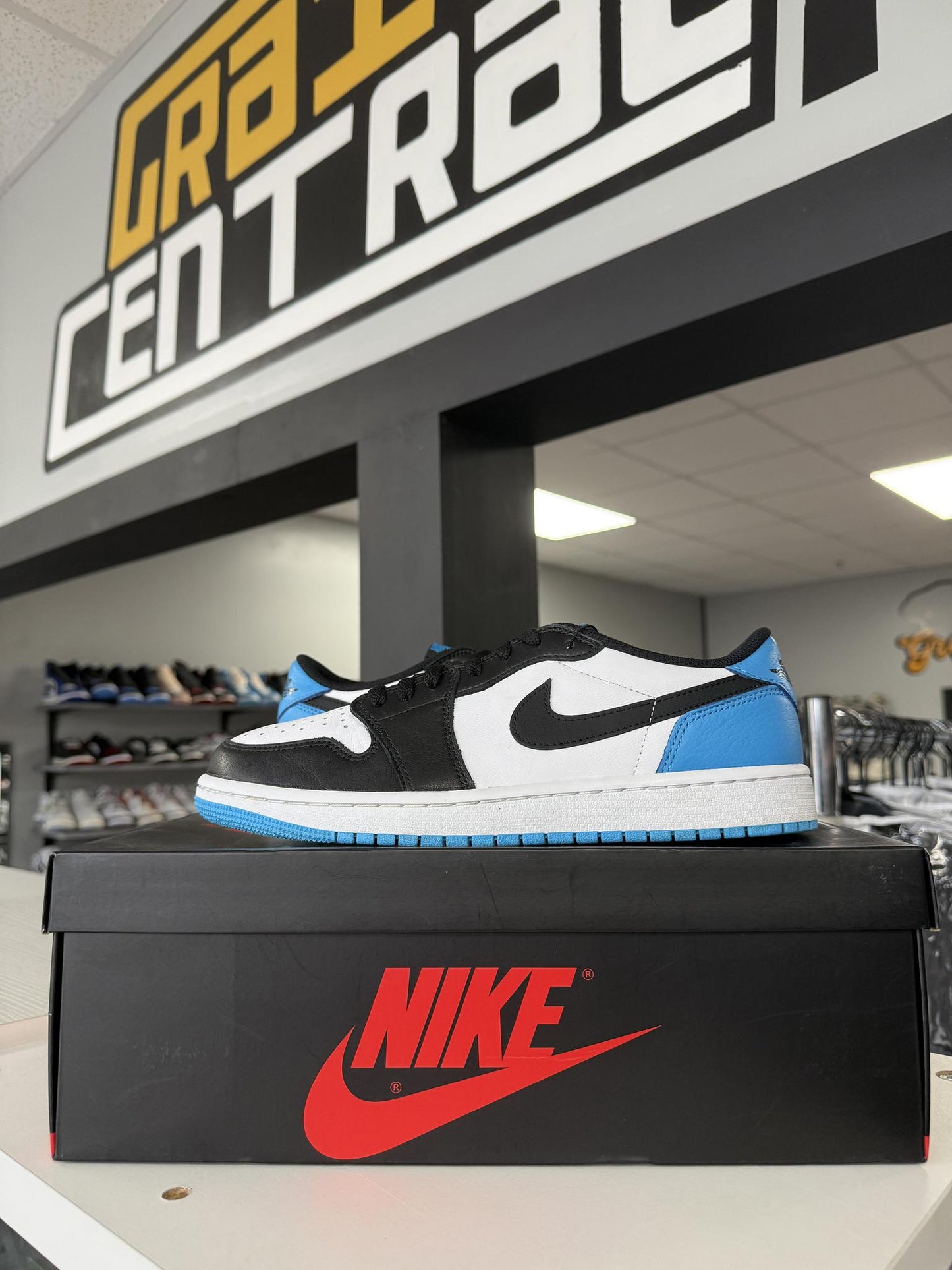 Jordan 1 Low "Powder Blue" Used Size 9.5