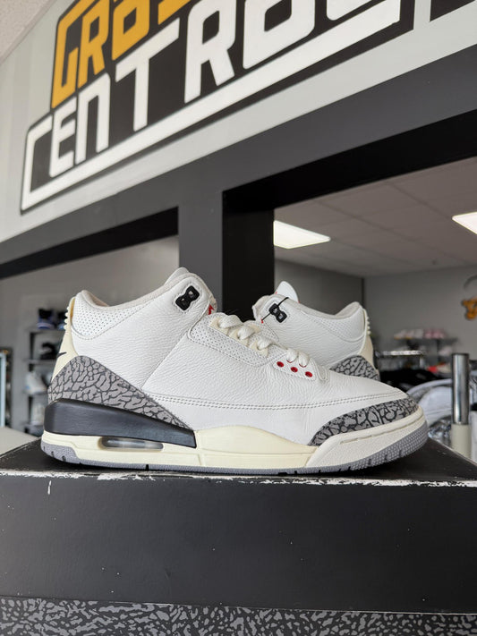 Jordan 3 "White Cement Reimagined" Used Size 10.5