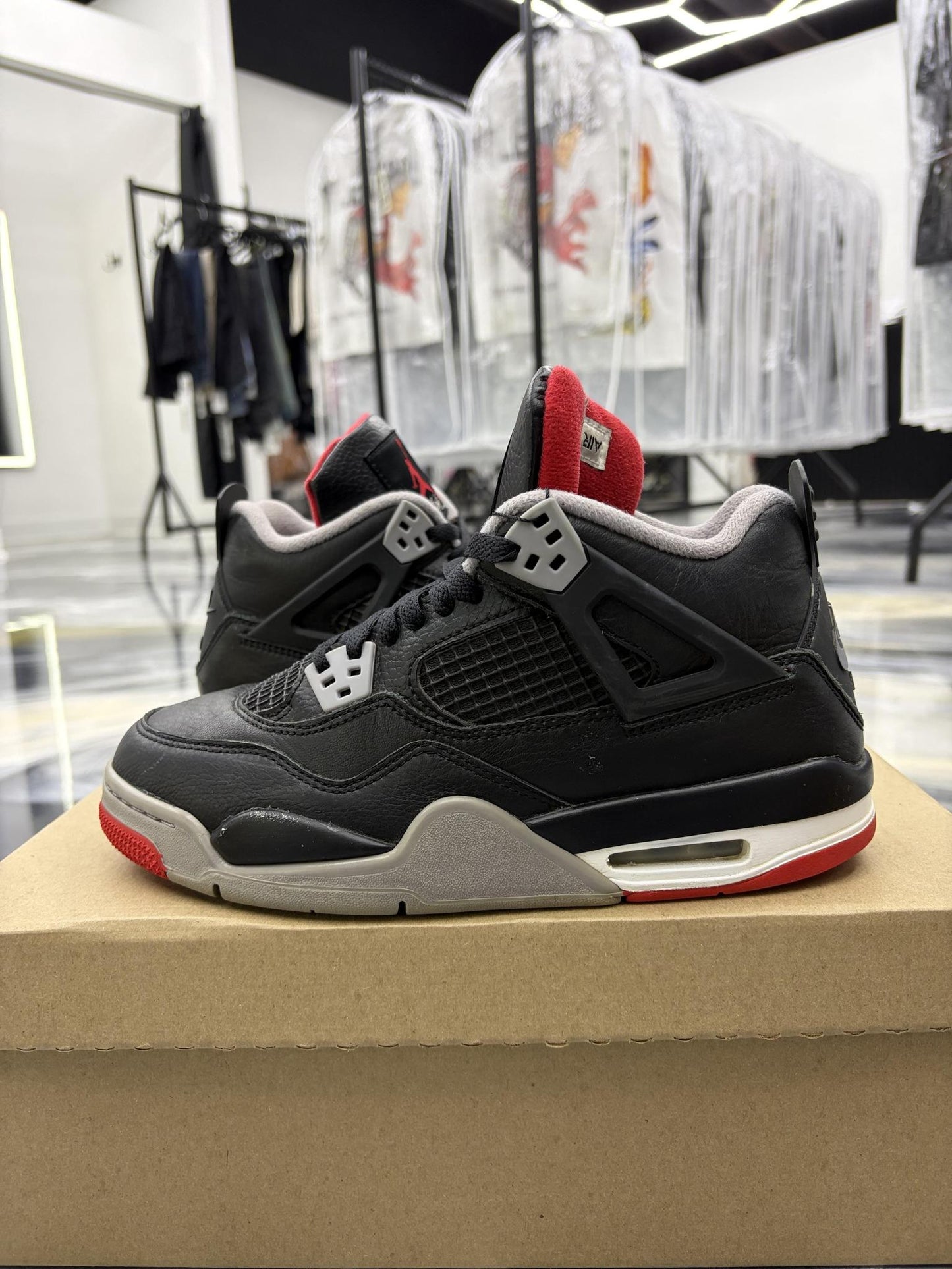 Jordan 4 "Bred Reimagined" Used Size 7Y/8.5W