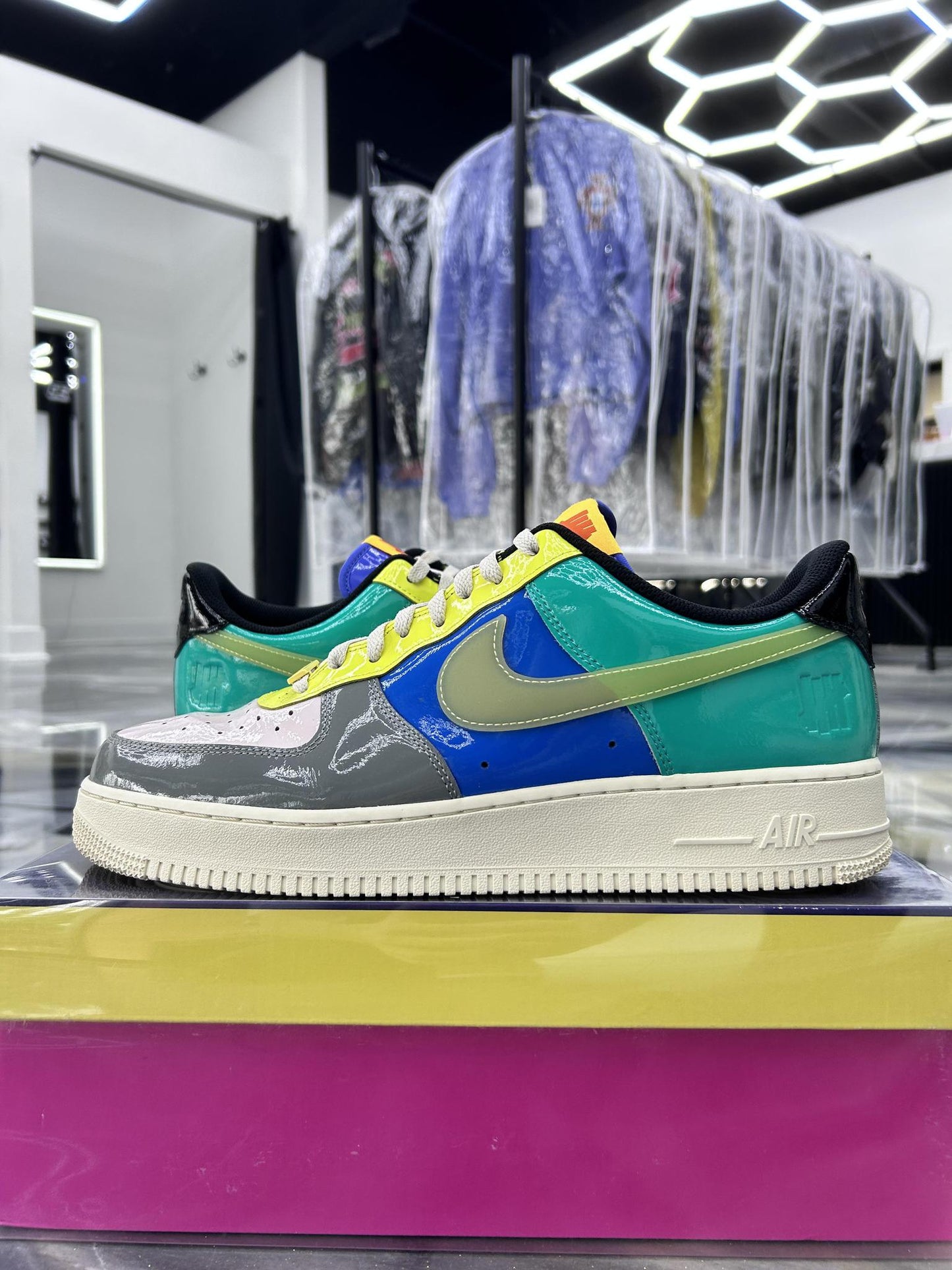 Nike Air Force One Low UNDFTD "Grey Multi" Used Size 13