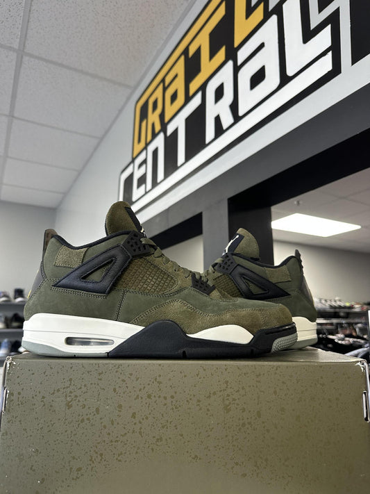 Jordan 4 "Craft Olive" Used Size 14