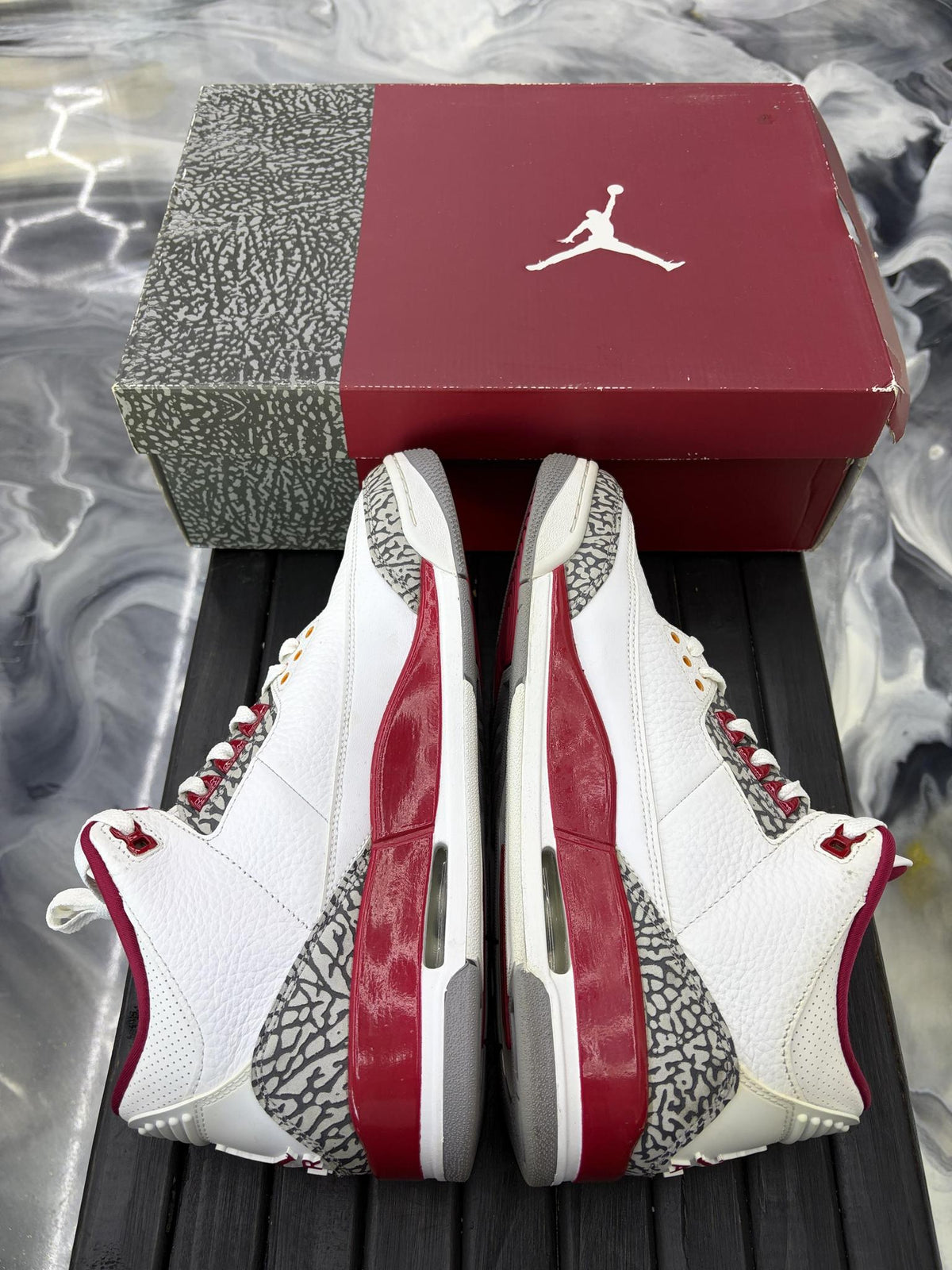 Jordan 3 "Cardinal" Used Size 11