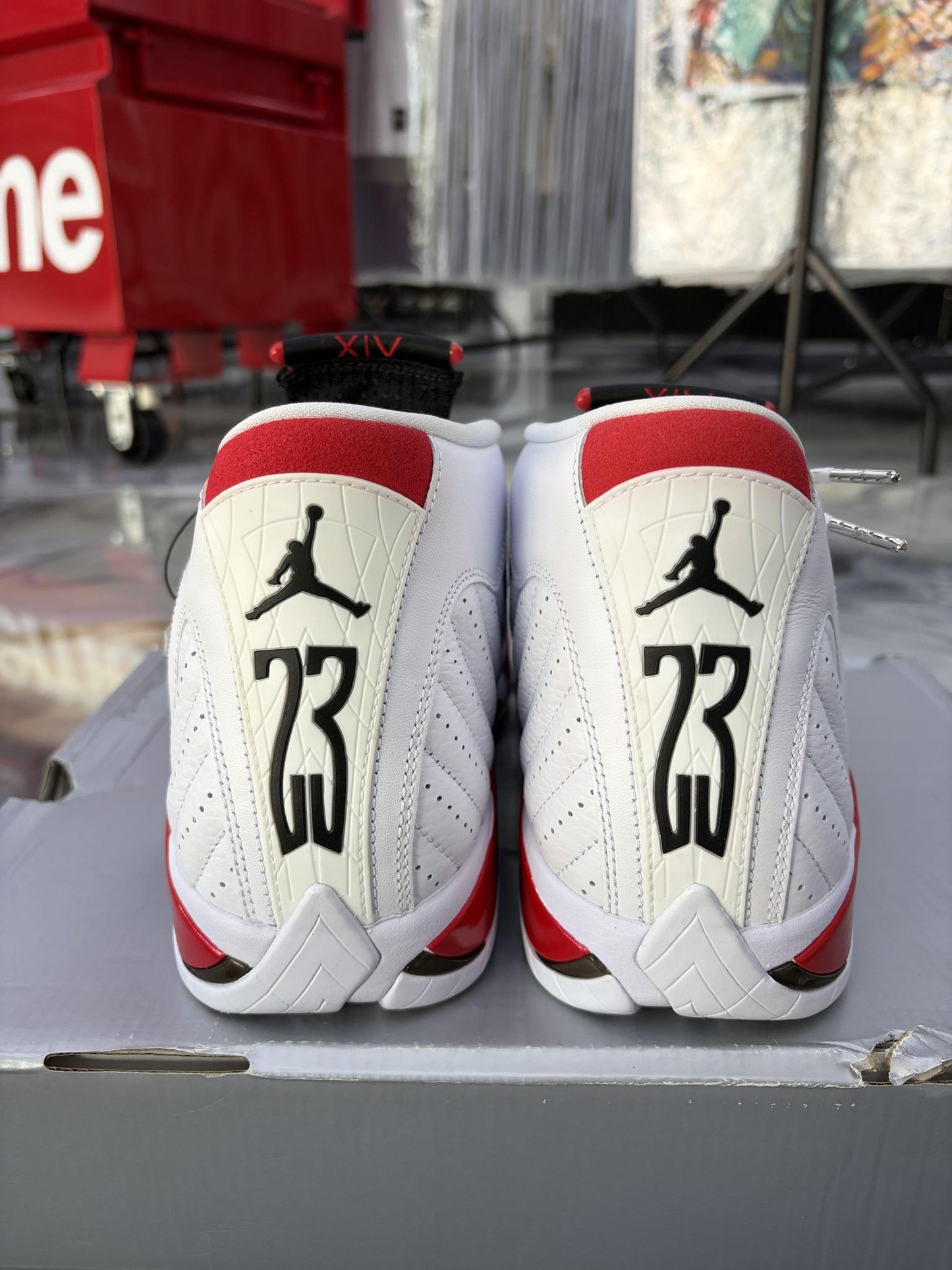 Jordan 14 "Candy Cane" Used Size 13