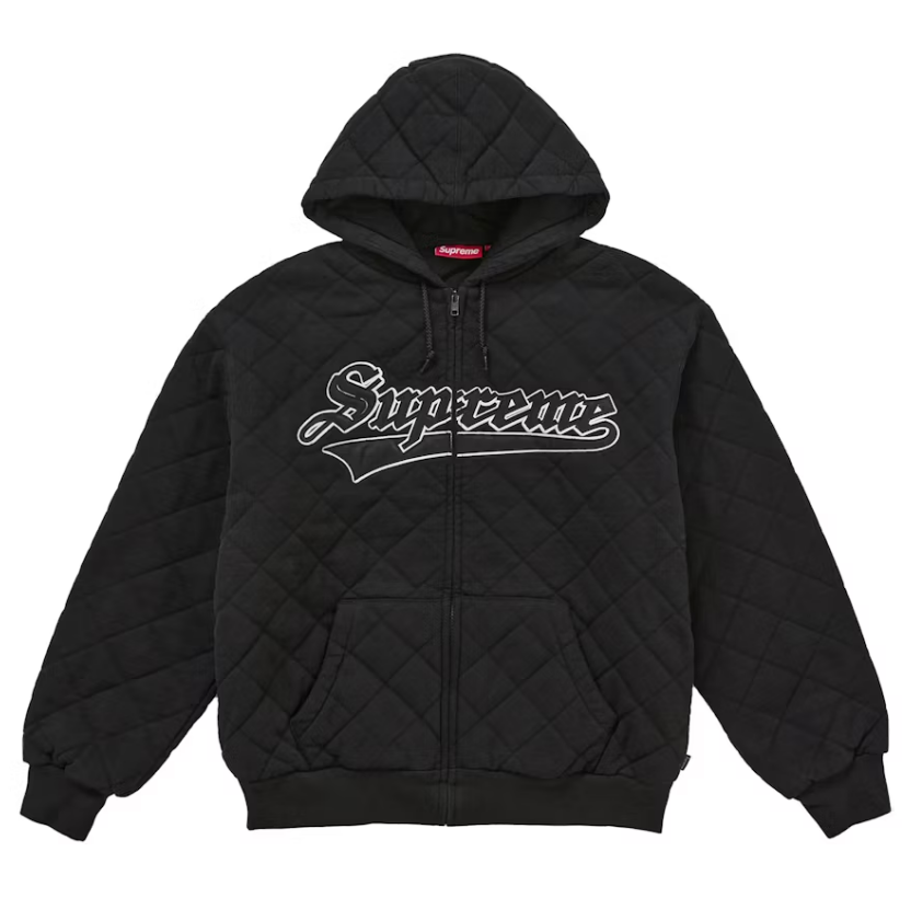 Supreme Quilted Zip Up "Black"