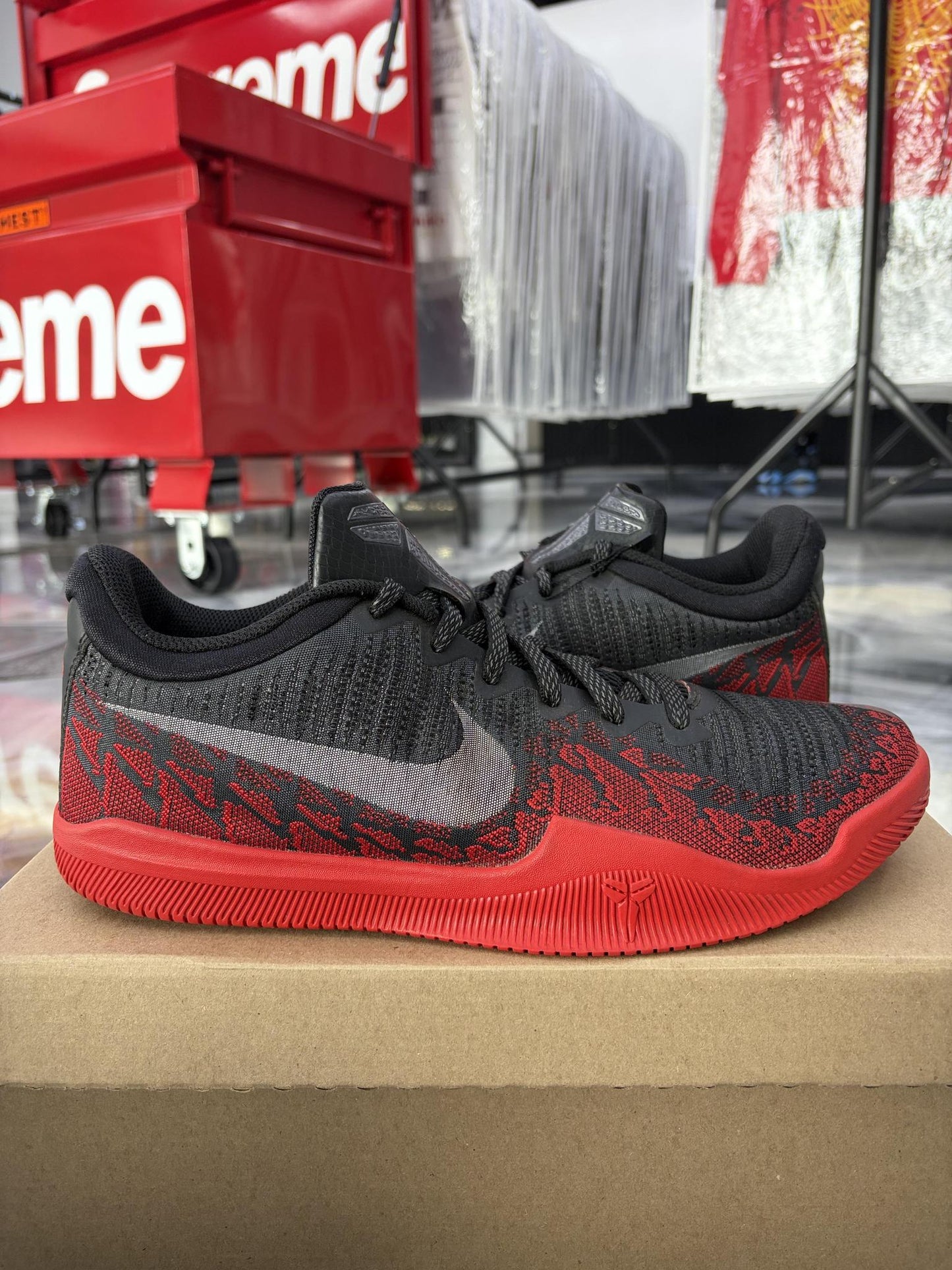 Nike Mamba Rage "Black Red" Used Size 12