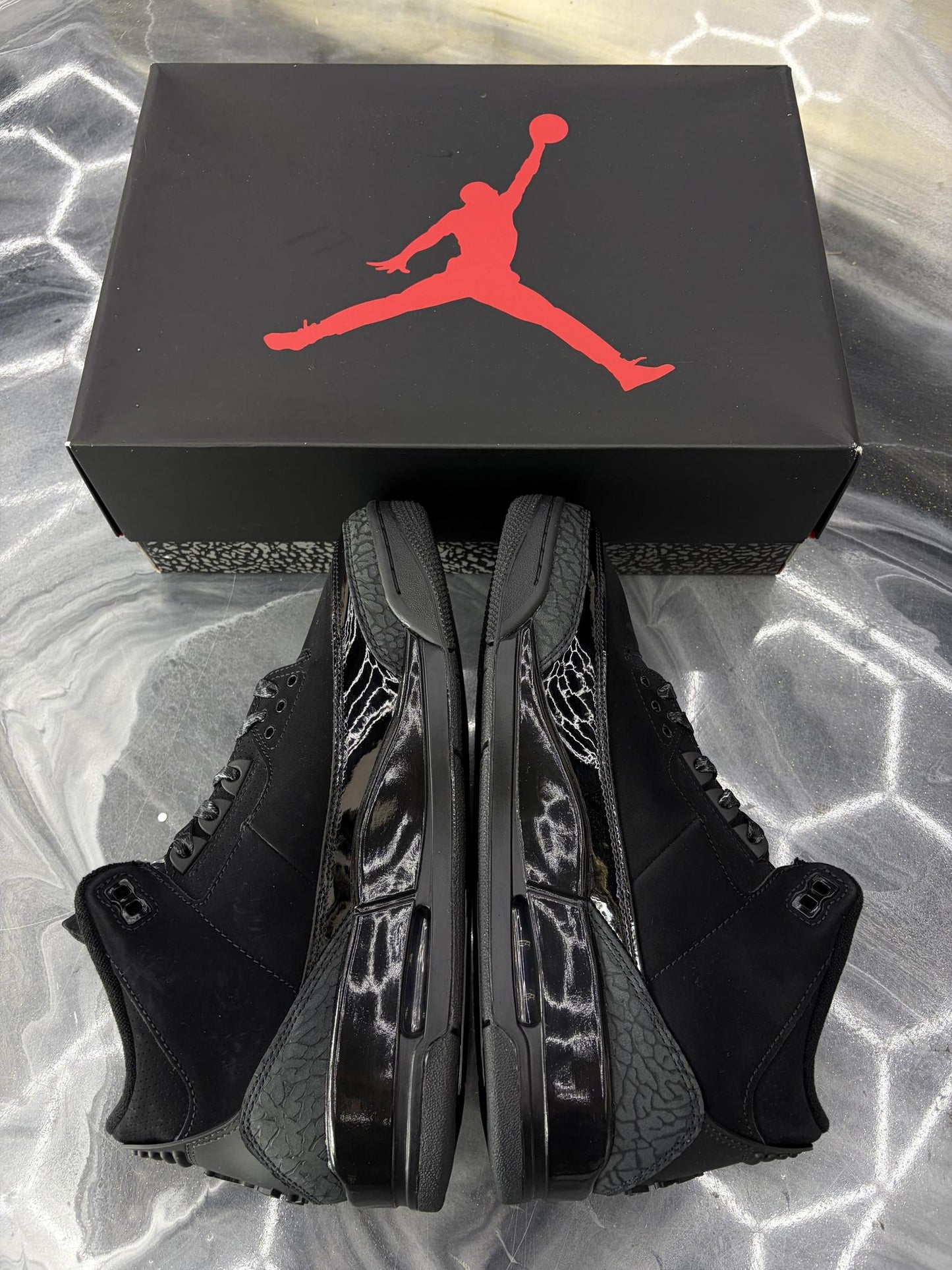 Jordan 3 "Black Cat" Used Size 9