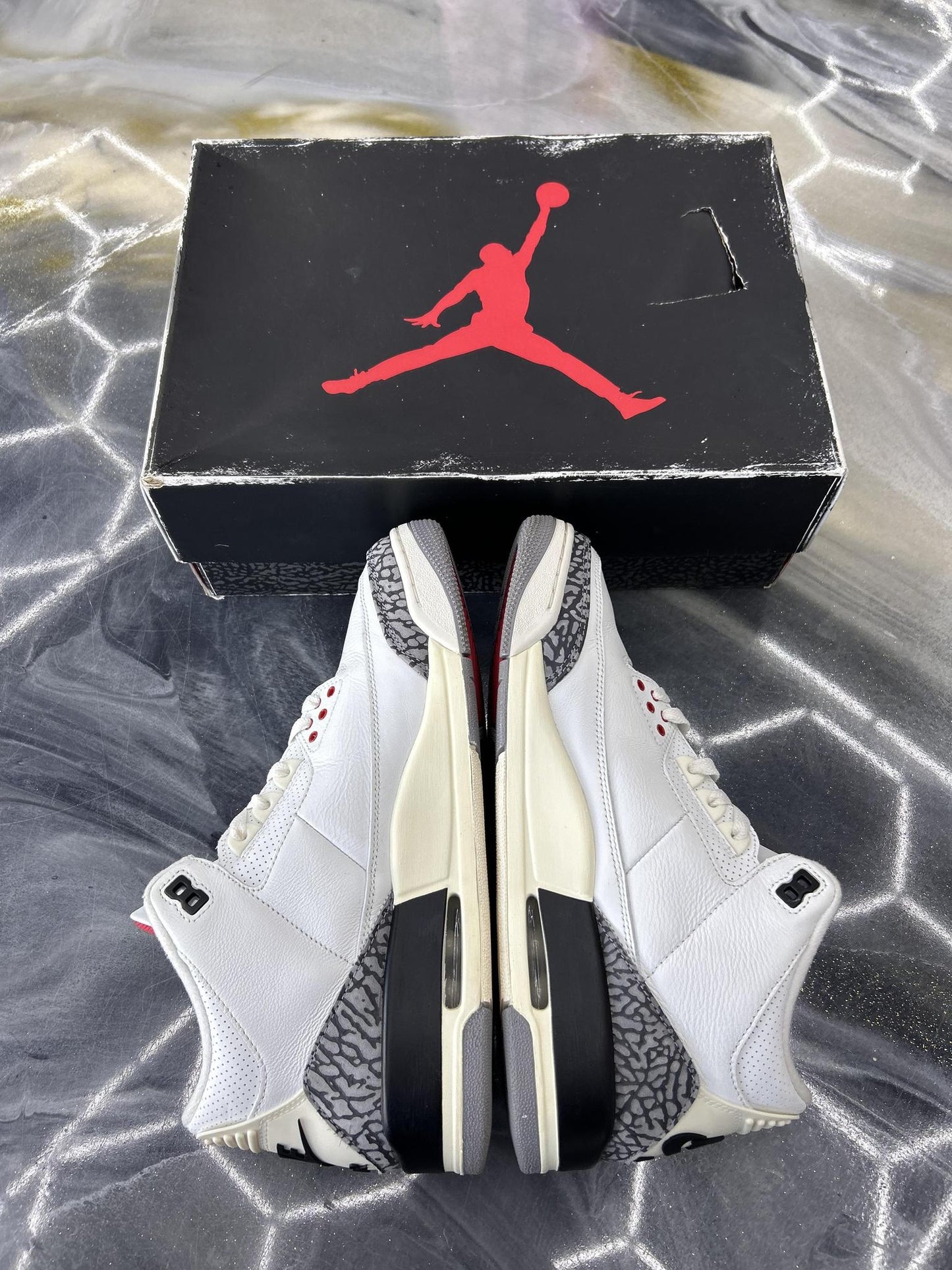 Jordan 3 White Cement Used Size 10