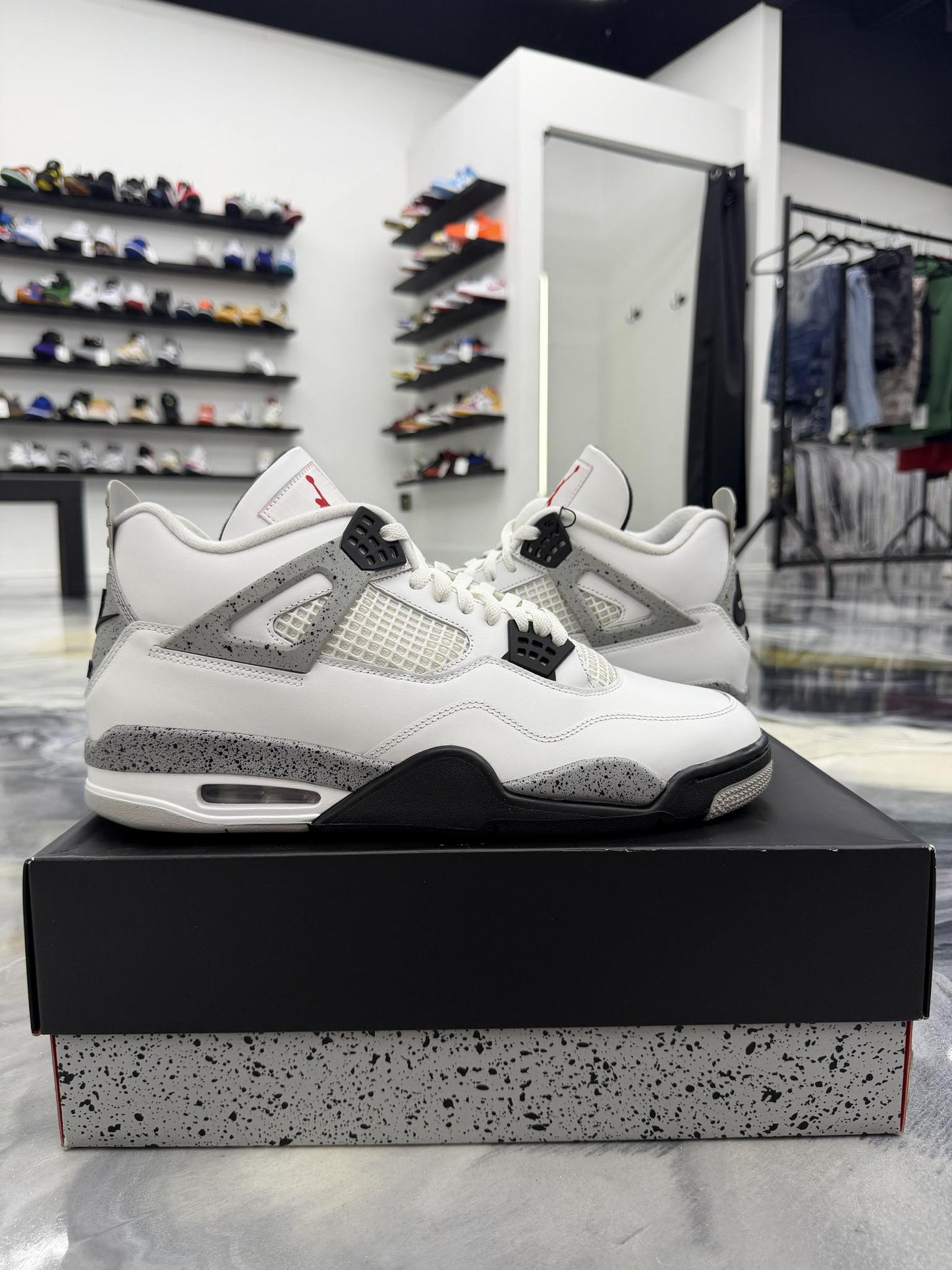 Jordan 4 "White Cement" Used Size 14