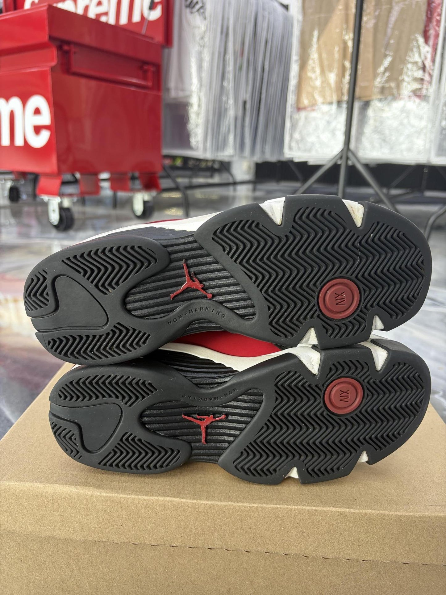 Jordan 14 "Gym Red Toro" Used Size 5.5Y/7W
