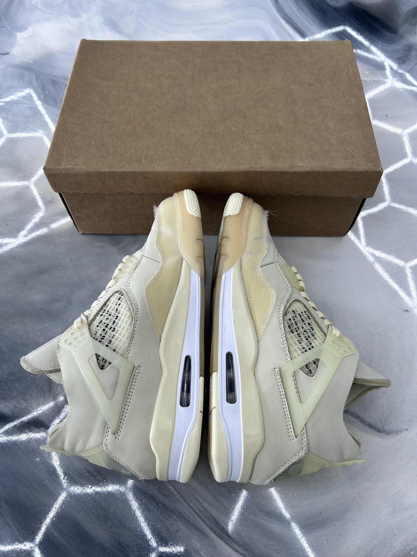 Jordan 4 x Off White "Sail" Used Size 9M/10.5W