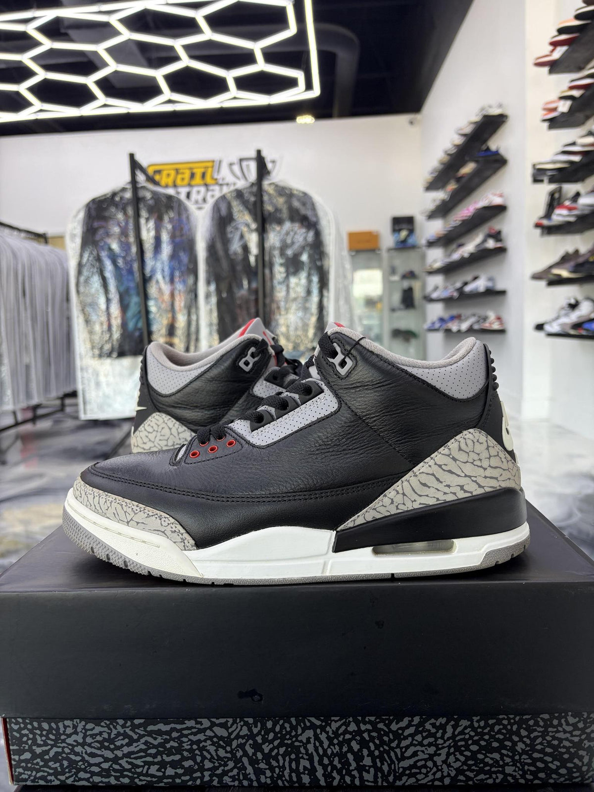 Jordan 3 "Black Cement" Used Size 9