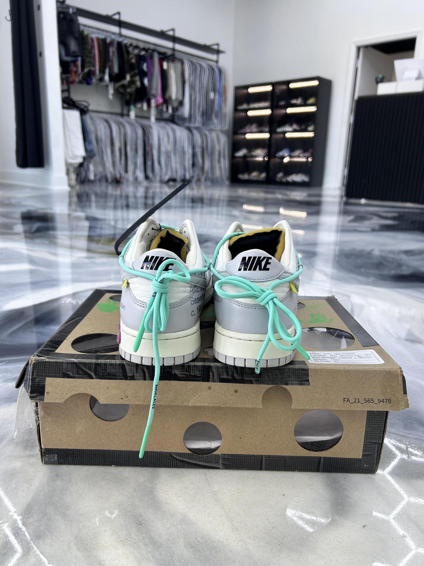 Dunk Low x Off White "Lot 4" Used Size 13