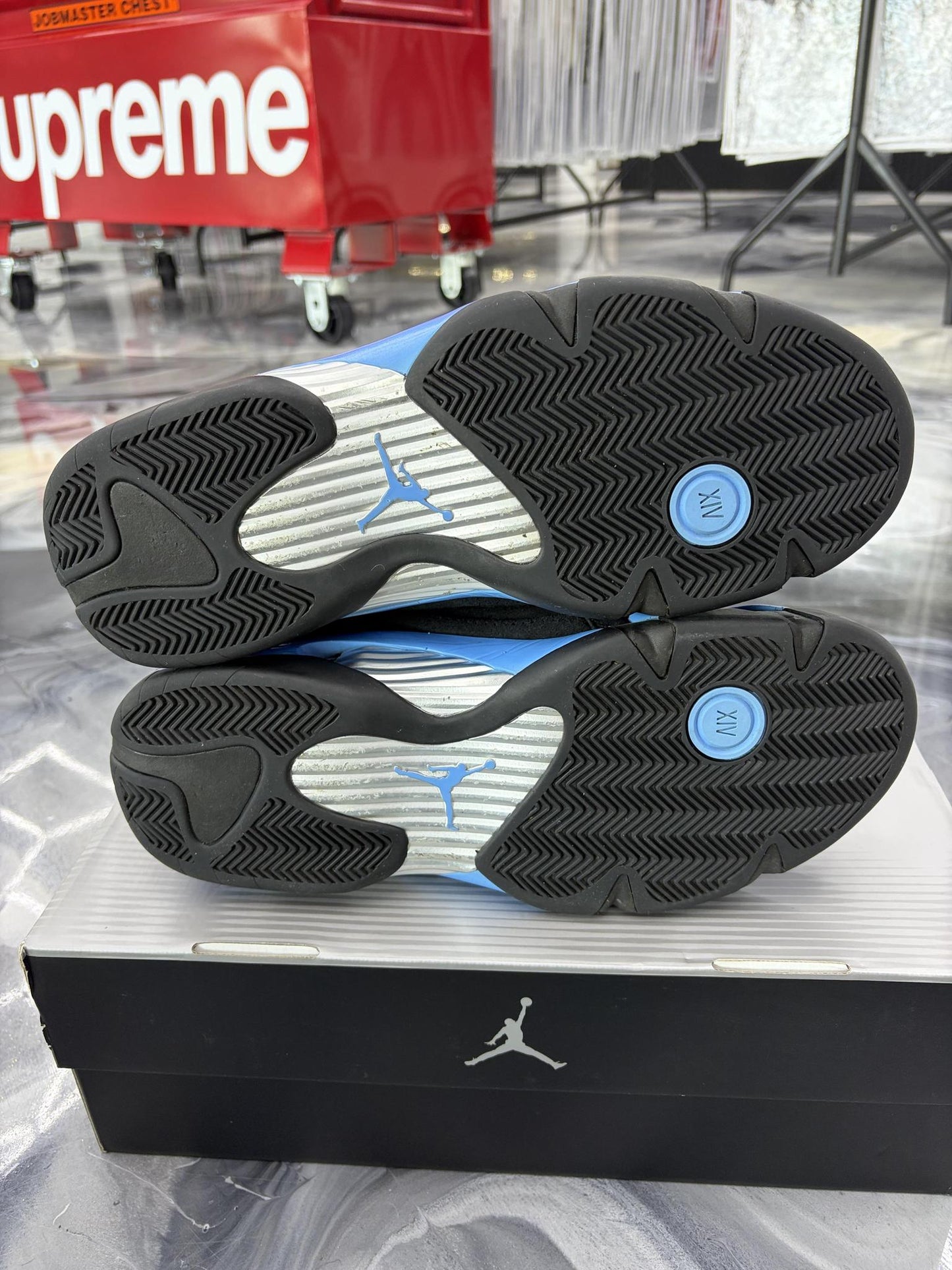 Jordan 14 "University Blue" Used Size 13