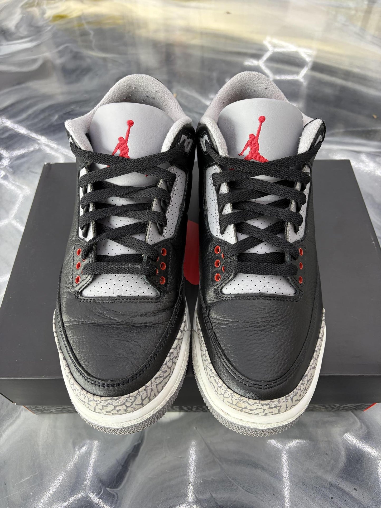 Jordan 3 "Black Cement Reimagined" Used Size 8.5