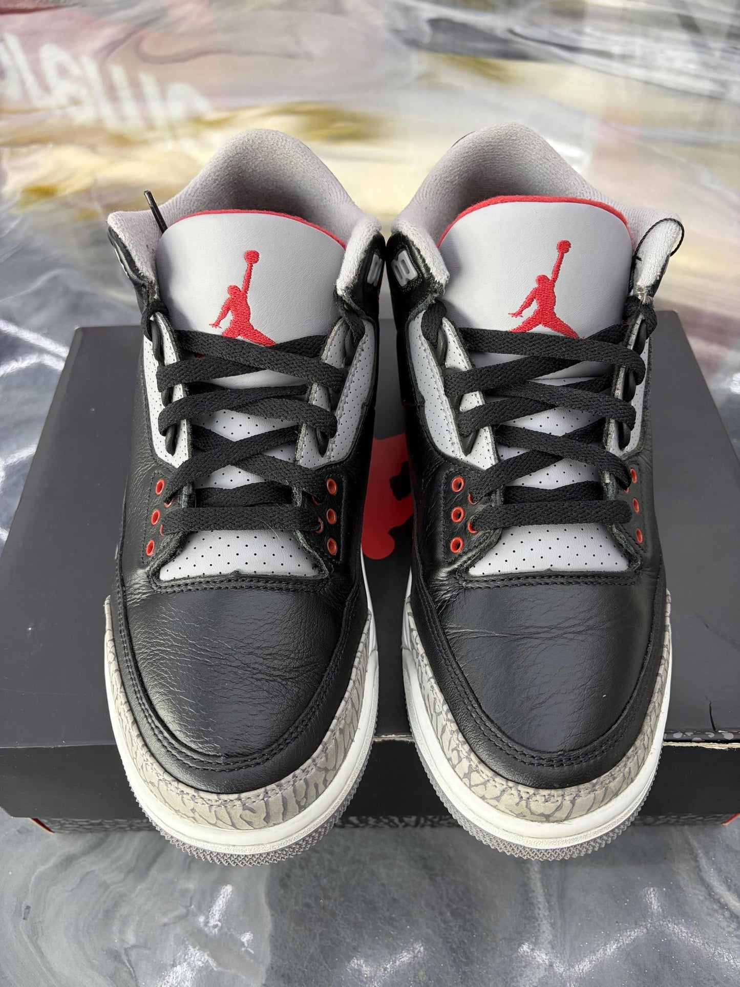 Jordan 3 "Black Cement" Used Size 9