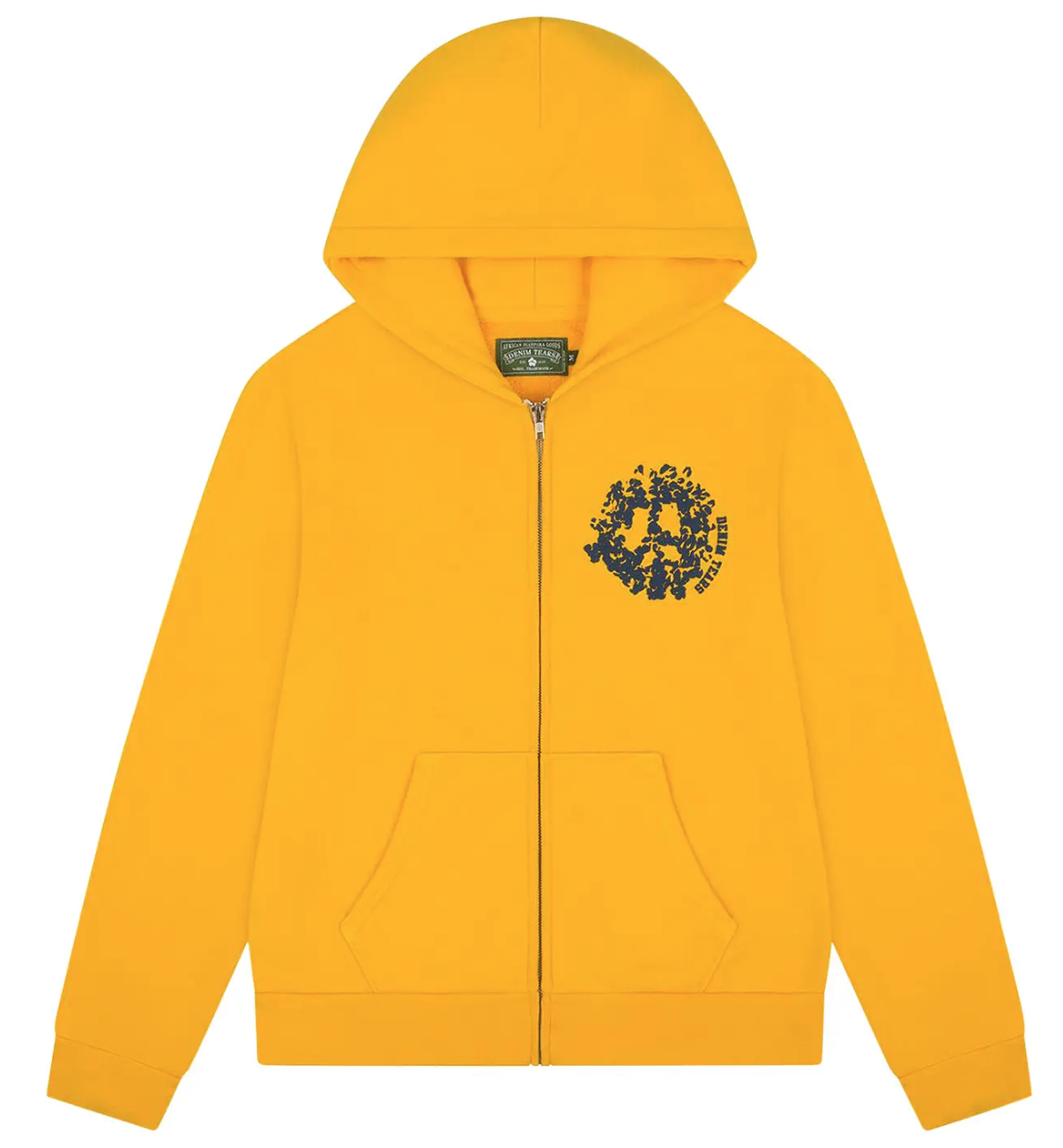 Denim Tears Zip Up Hoodie "University Yellow"