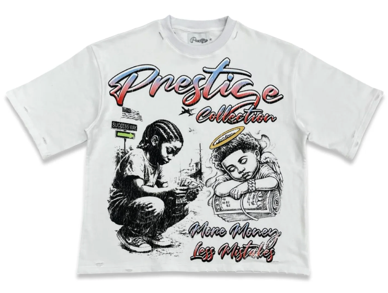 Prestige More Money Less Mistakes Tee "White"