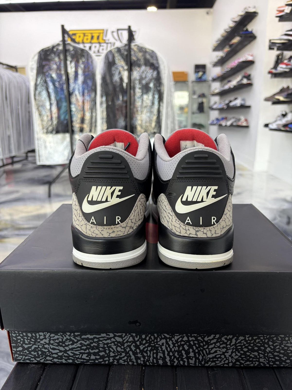 Jordan 3 "Black Cement" Used Size 9