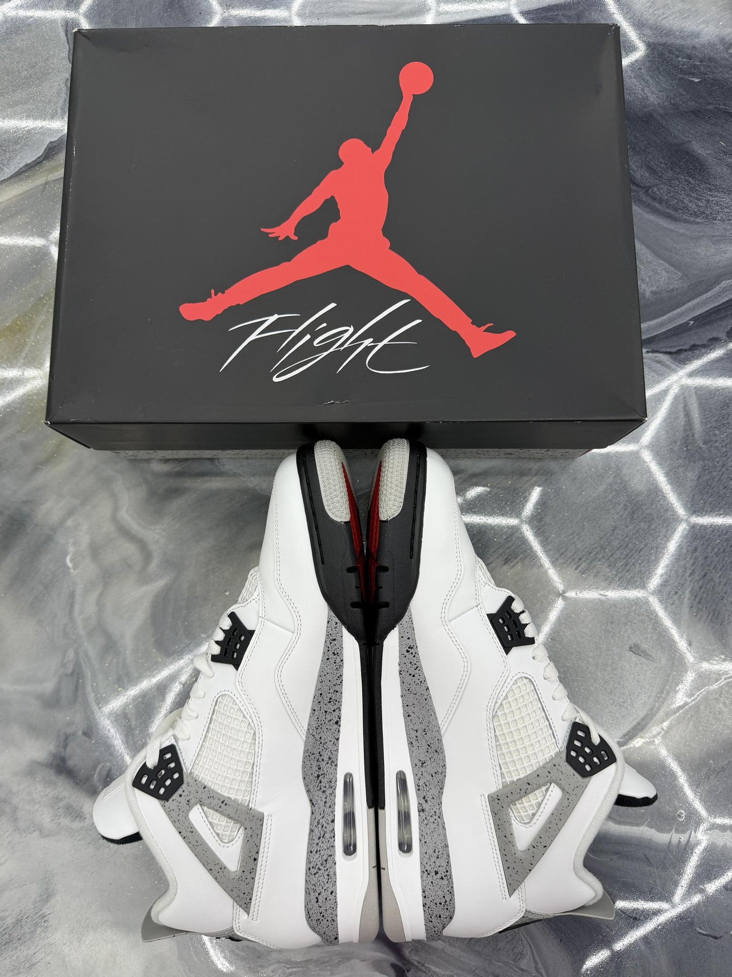 Jordan 4 "White Cement" Used Size 14