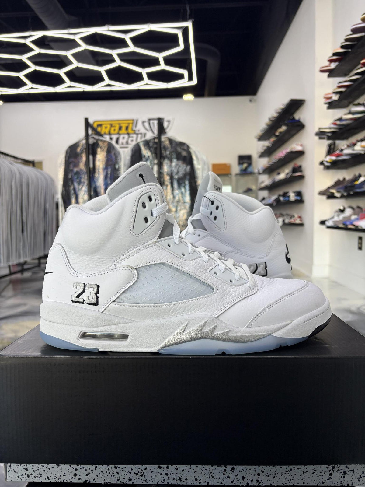Jordan 5 "White Metallic" Used Size 13