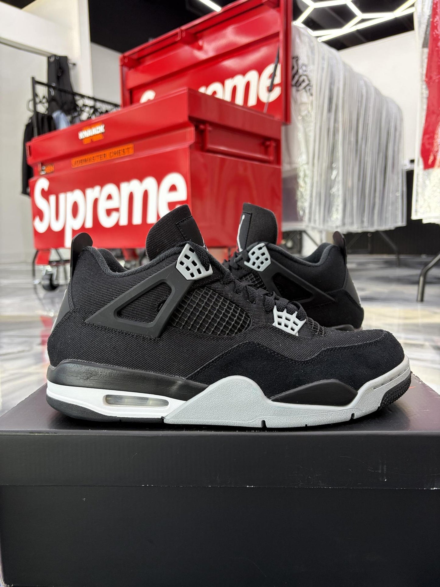 Jordan 4 "Black Canvas" Used Size 11.5