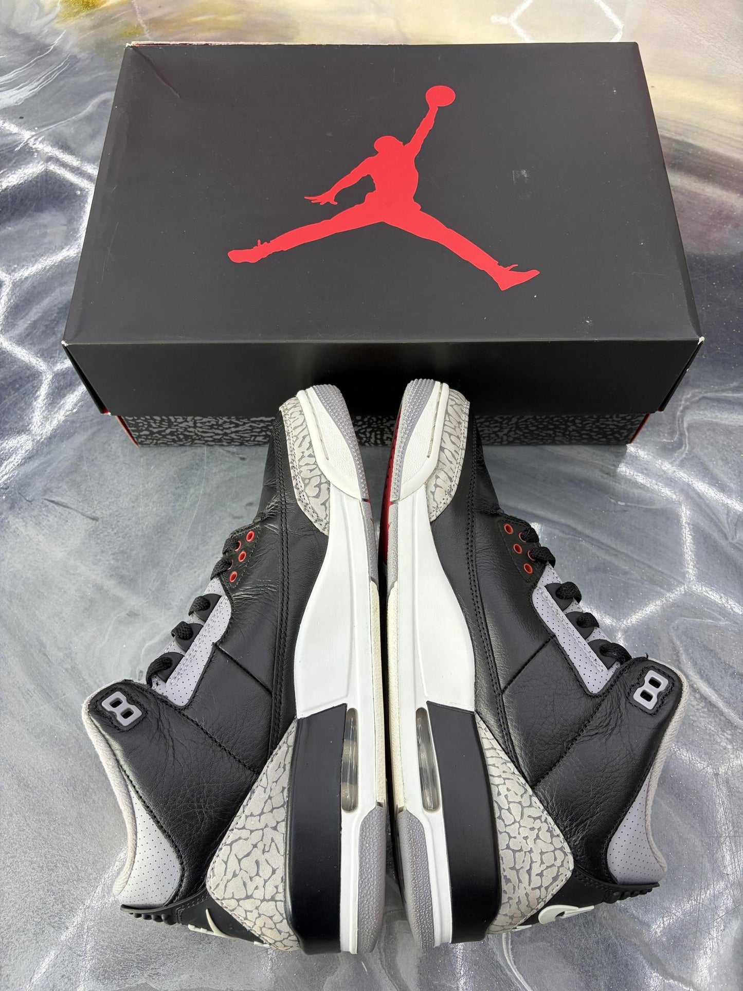 Jordan 3 "Black Cement" Used Size 9