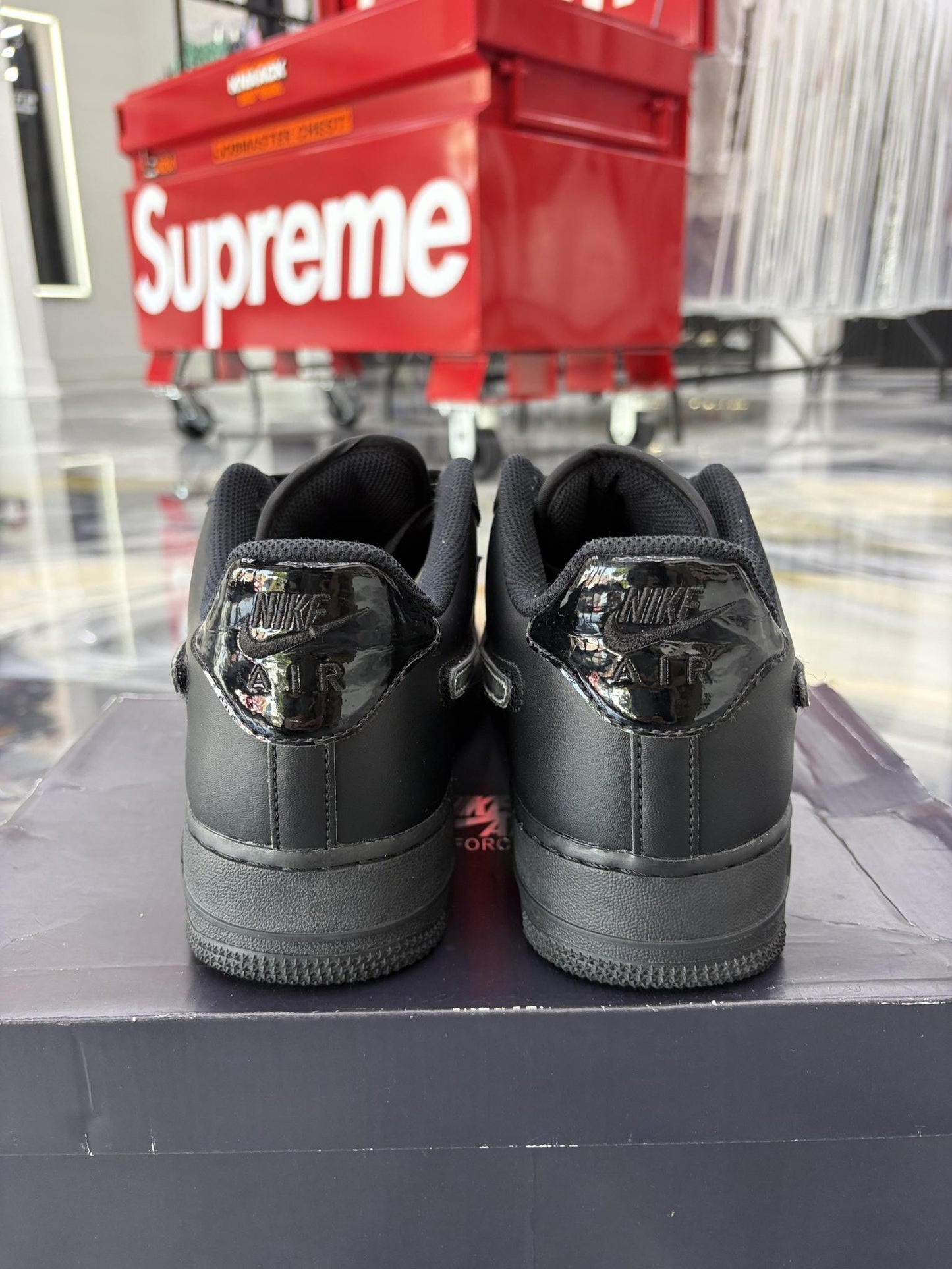 Nike Air Force 1 Low "Black Swoosh Pack" Used Size 10