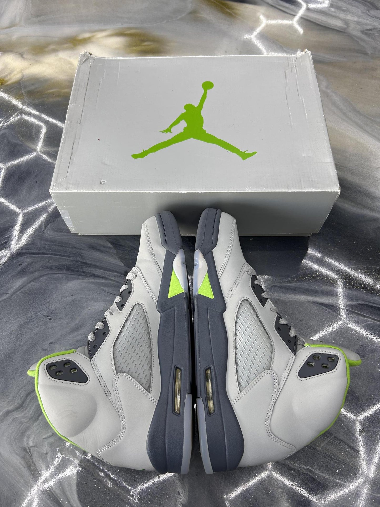 Jordan 5 "Green Bean" Used Size 12