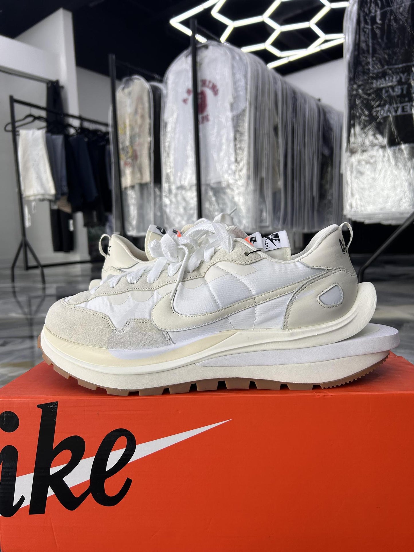 Nike Sacai Vaporwaffle "White Sail" Used Size 14