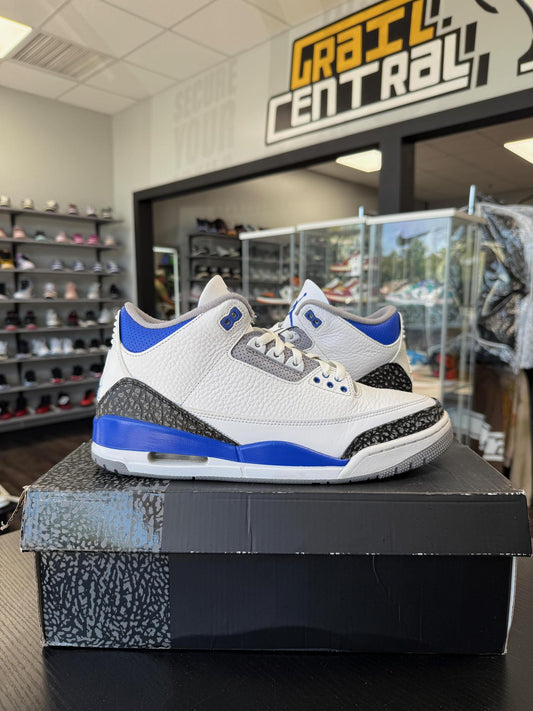 Jordan 3 "Racer Blue" Used Size 10.5