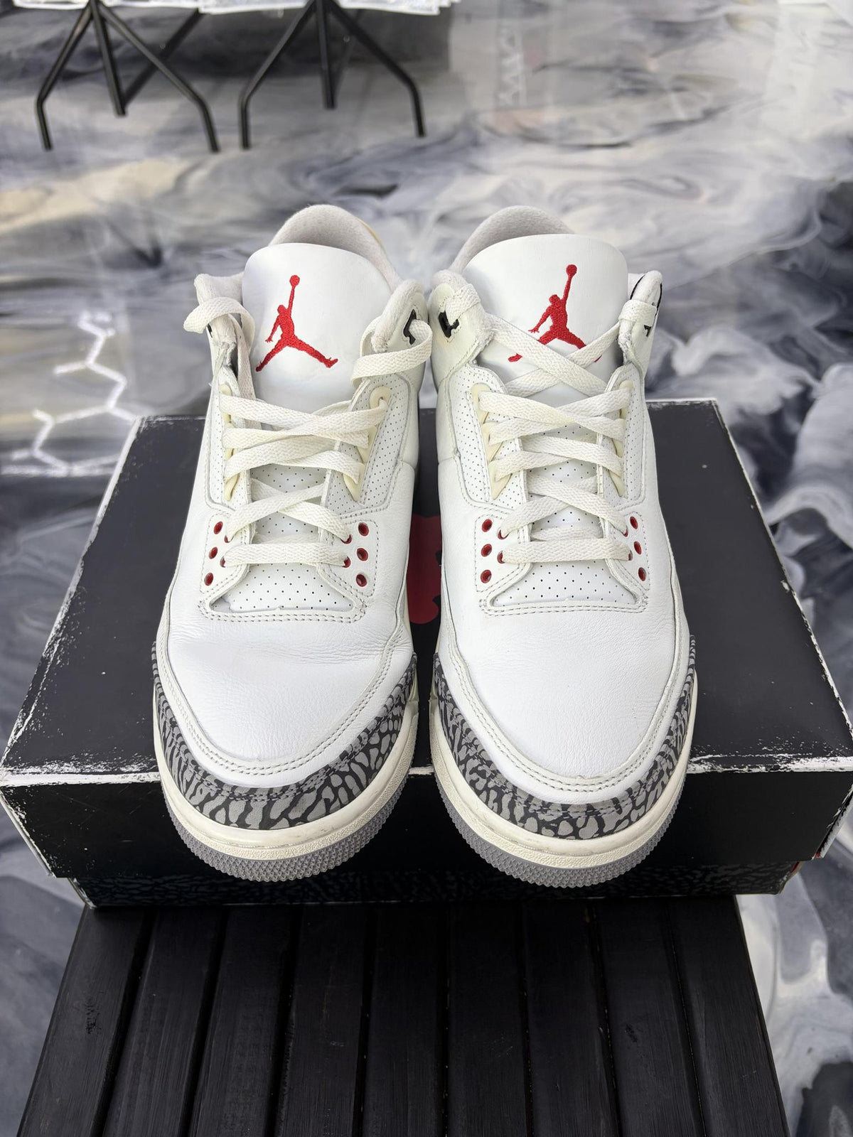 Jordan 3 "White Cement Reimagined" Used Size 12