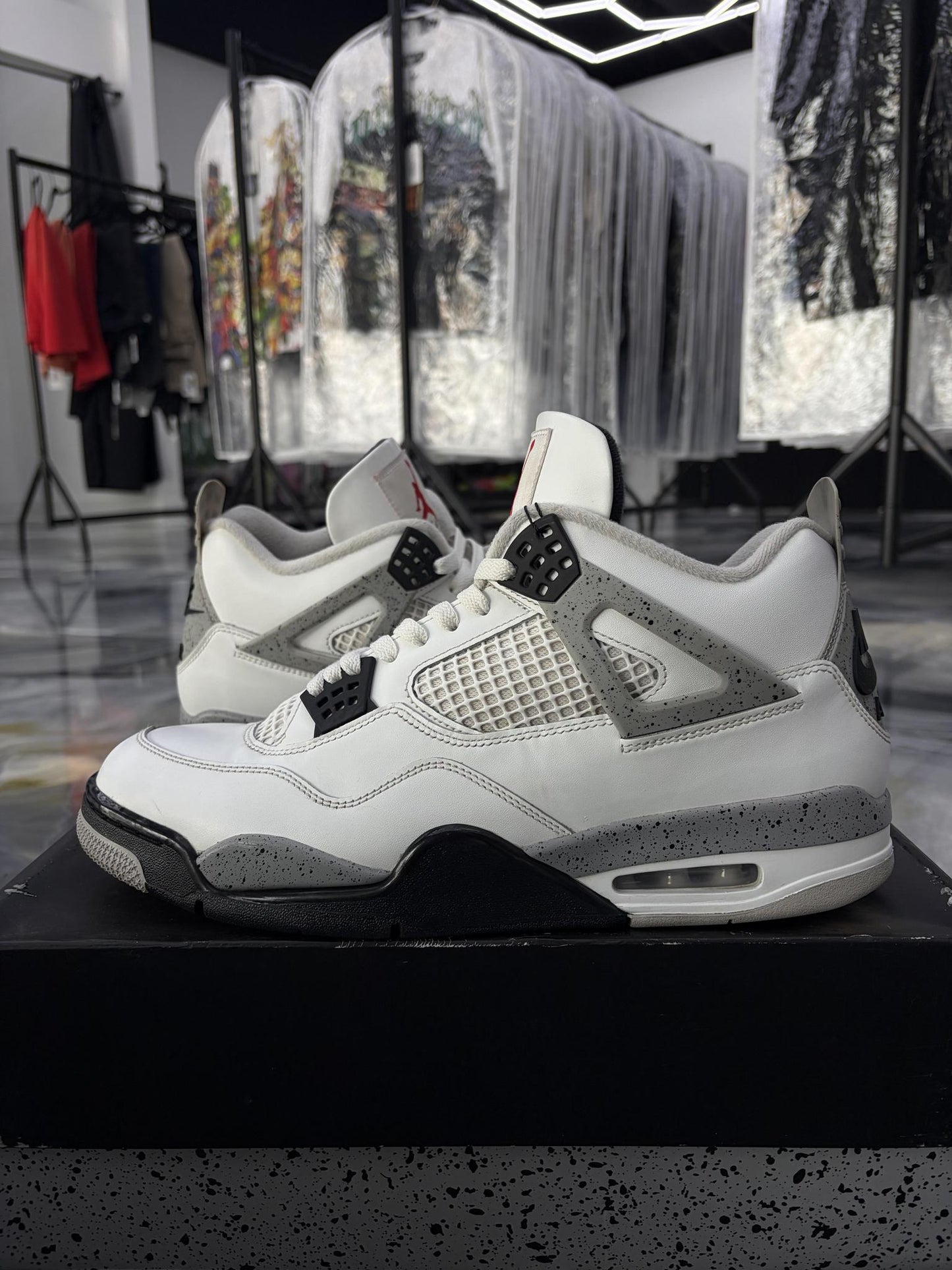 Jordan 4 "White Cement" Used Size 13