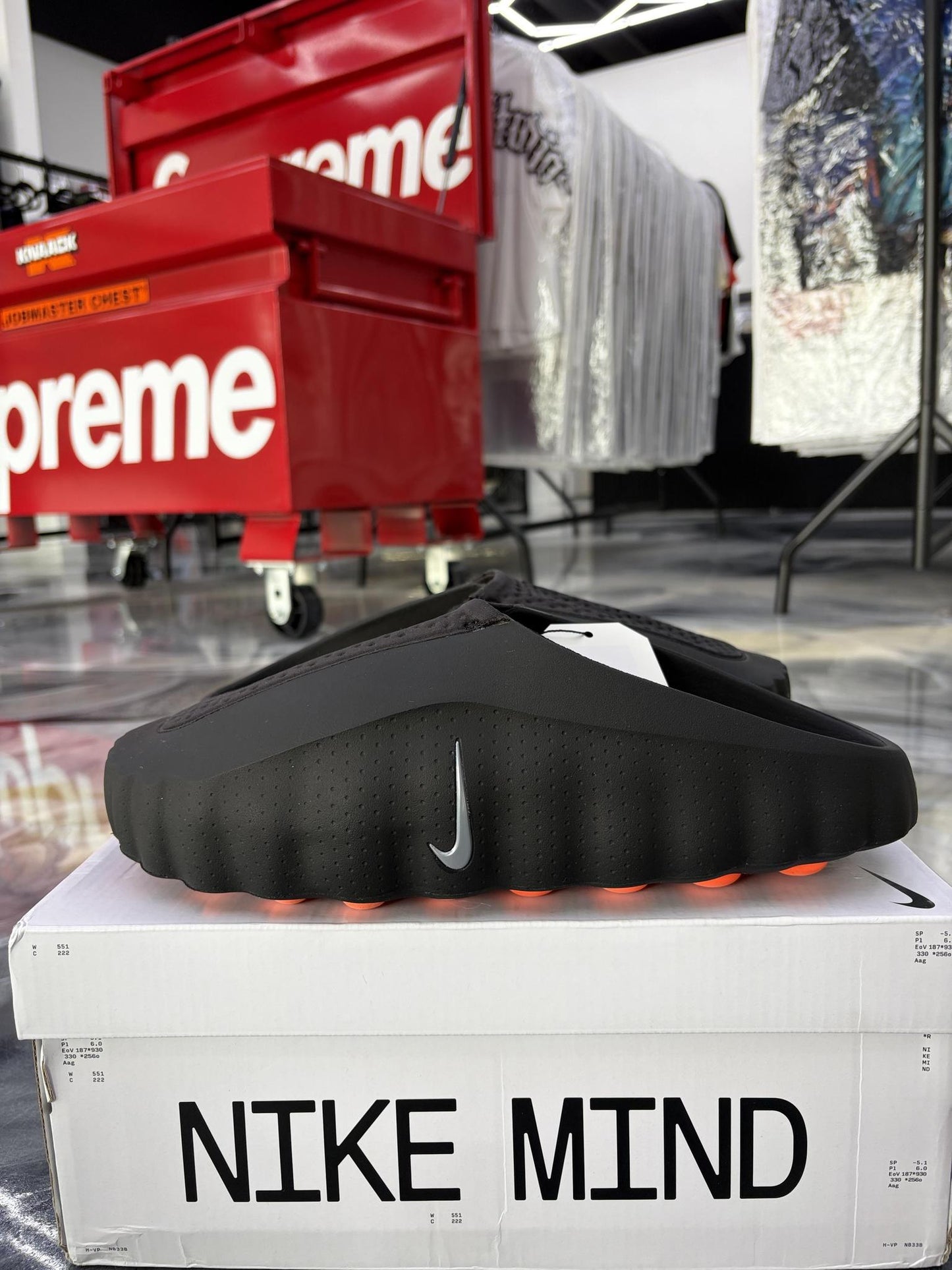 Nike Mind 001 Slide "Black Chrome" Used Size 14