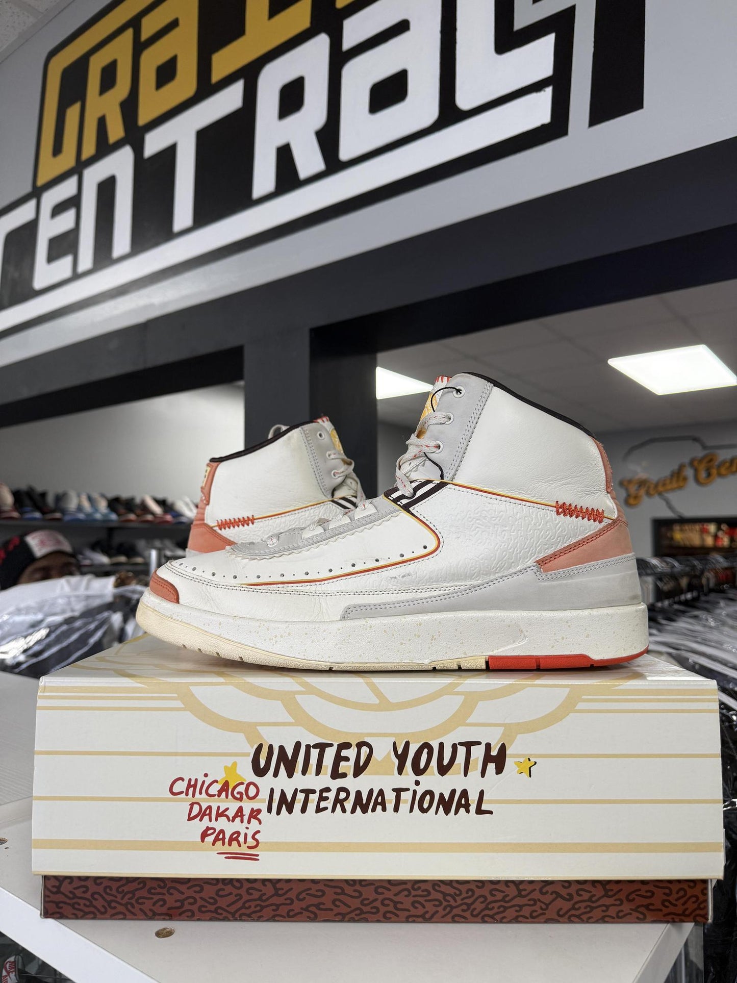 Jordan 2 x Maison Chateau Rouge "United Youth International" Used Size 13