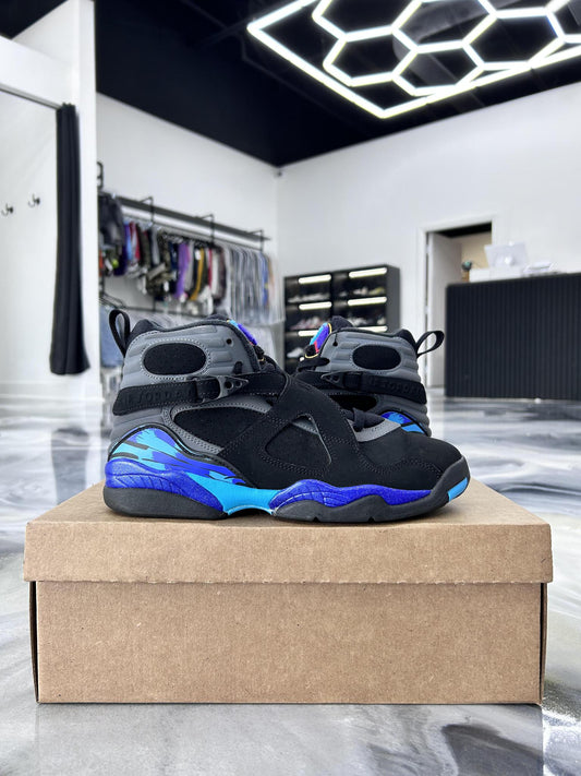 Jordan 8 "Aqua" Used Size 7Y/8.5W