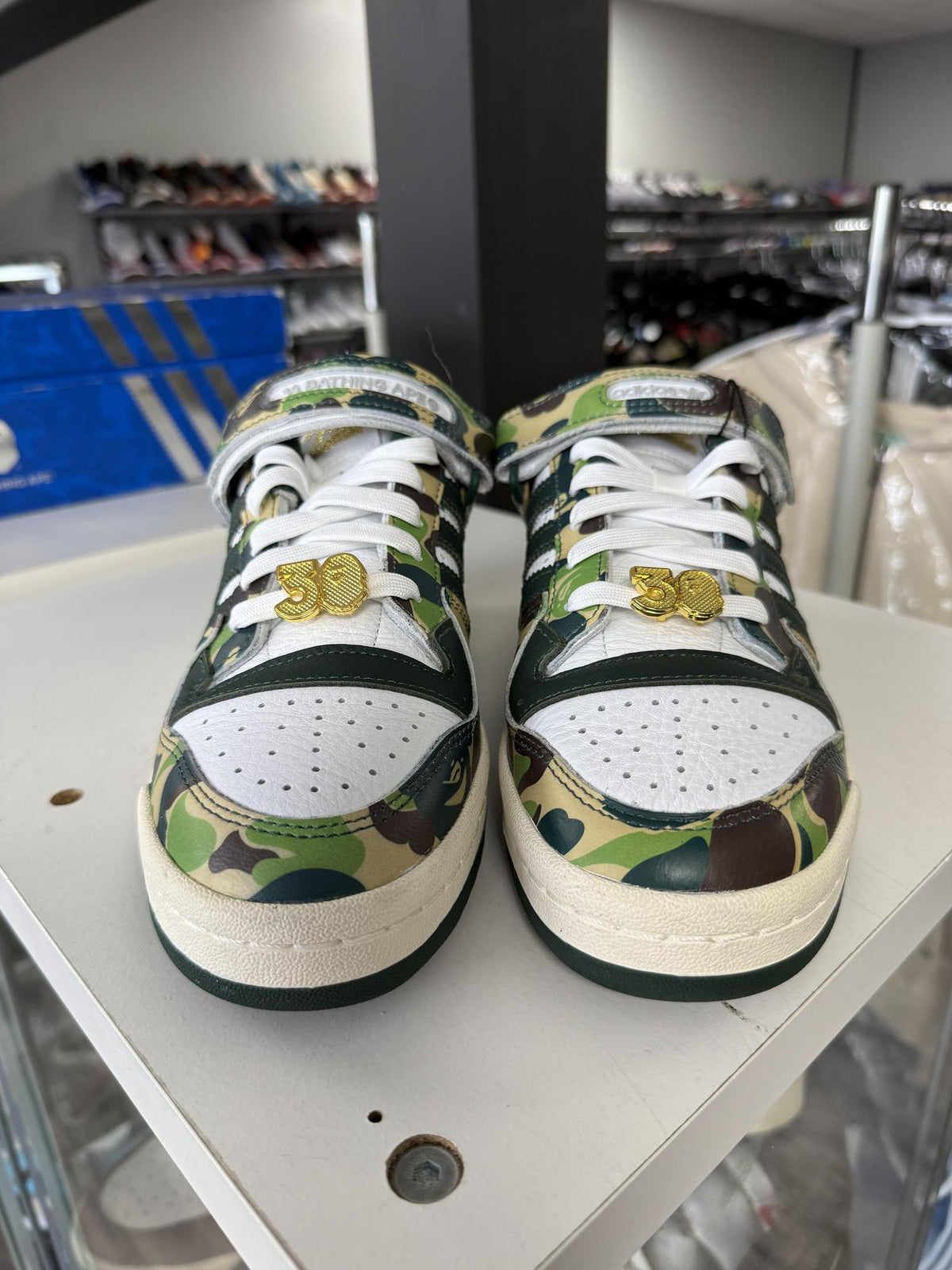 Adidas Forum 84 X Bape "Green Camo" Used Size 7.5