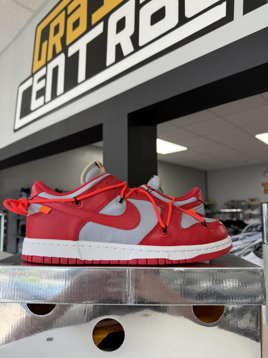 Nike Dunk Low x Off White "University Red" Used Size 9