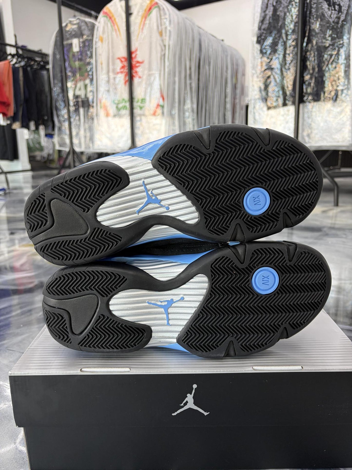 Jordan 14 "University Blue" Used Size 11.5
