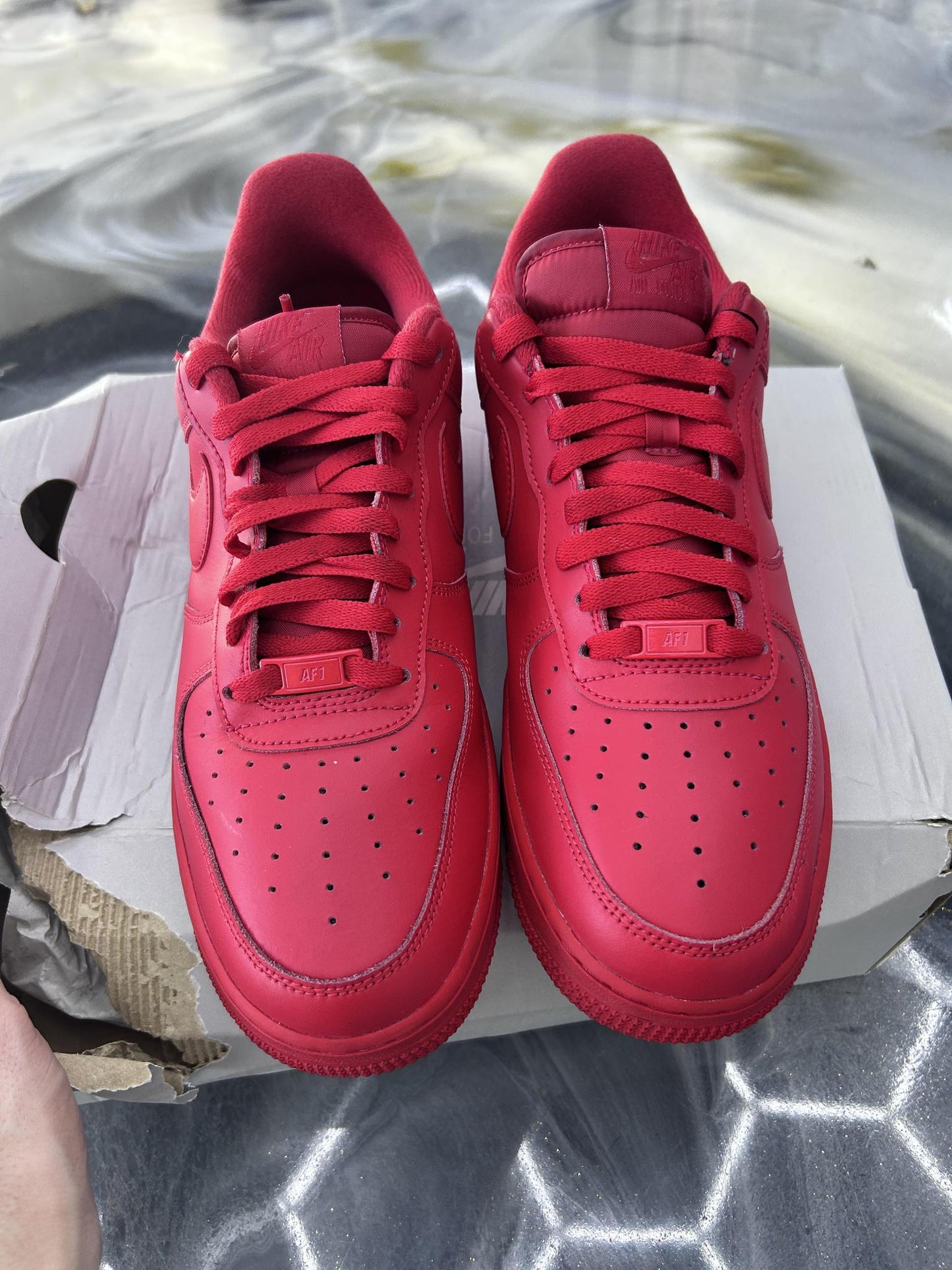 Nike Air Force 1 "Triple Red" Used Size 10.5