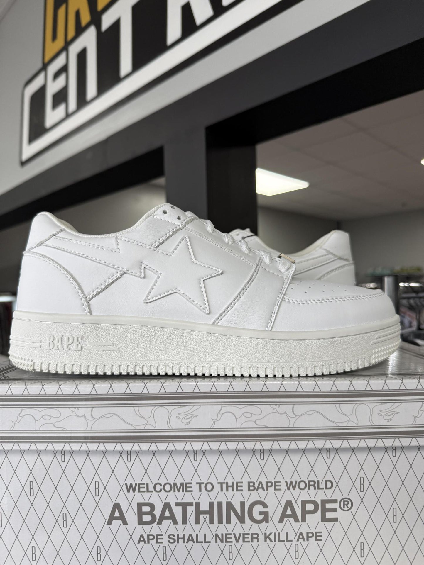 Bape Sta "Triple White" Used Size 10.5