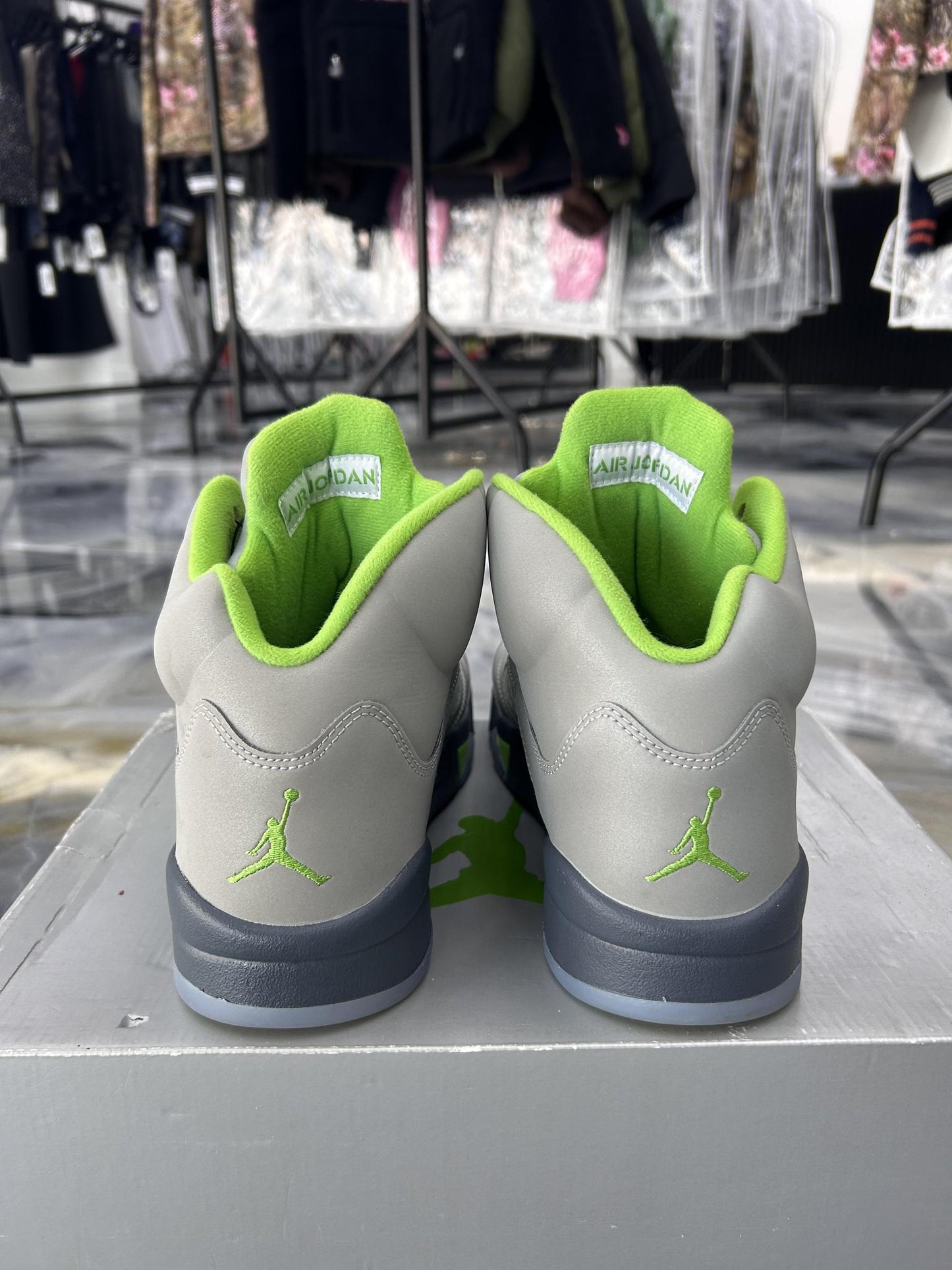 Jordan 5 "Green Bean" Used Size 12