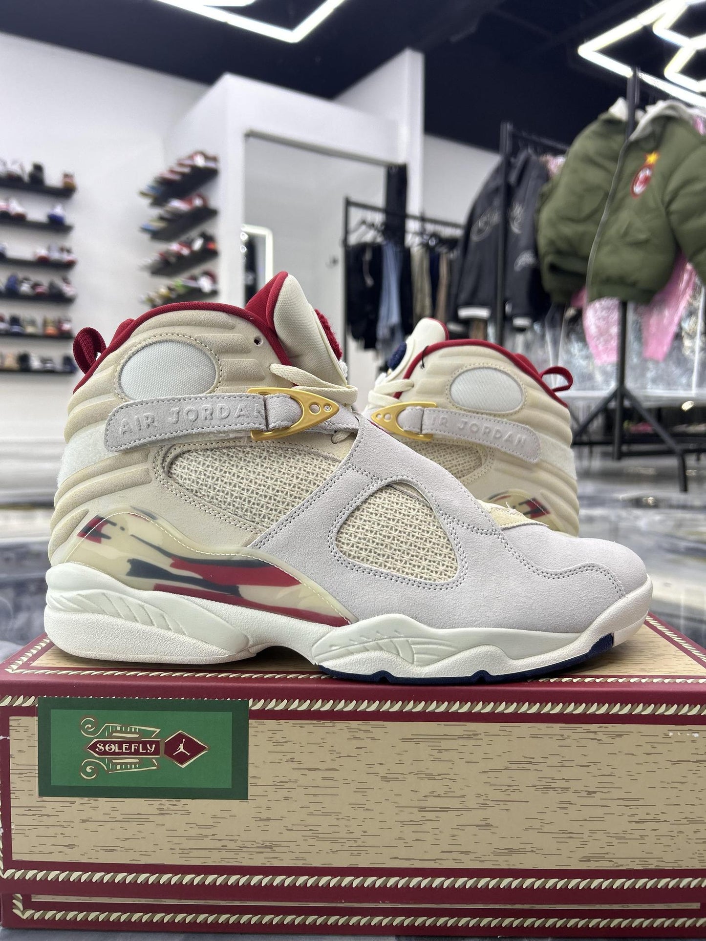 Jordan 8 "Solefly" Used Size 13