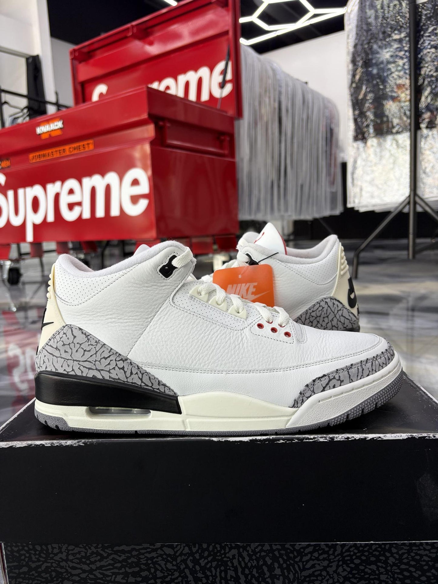Jordan 3 "White Cement Reimagined" Used Size 12