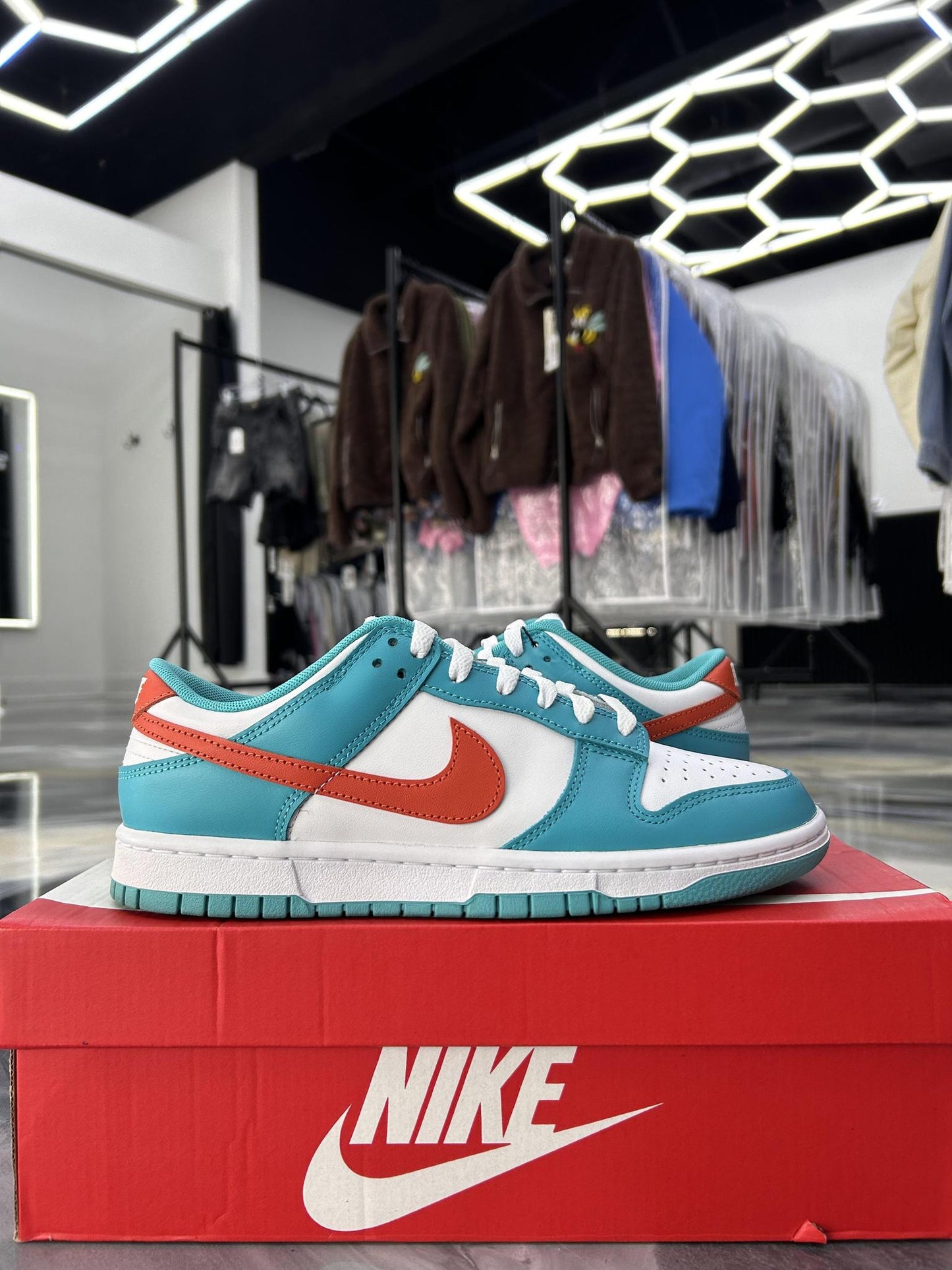 Nike Dunk Low "Miami Dolphins" Used Size 8.5
