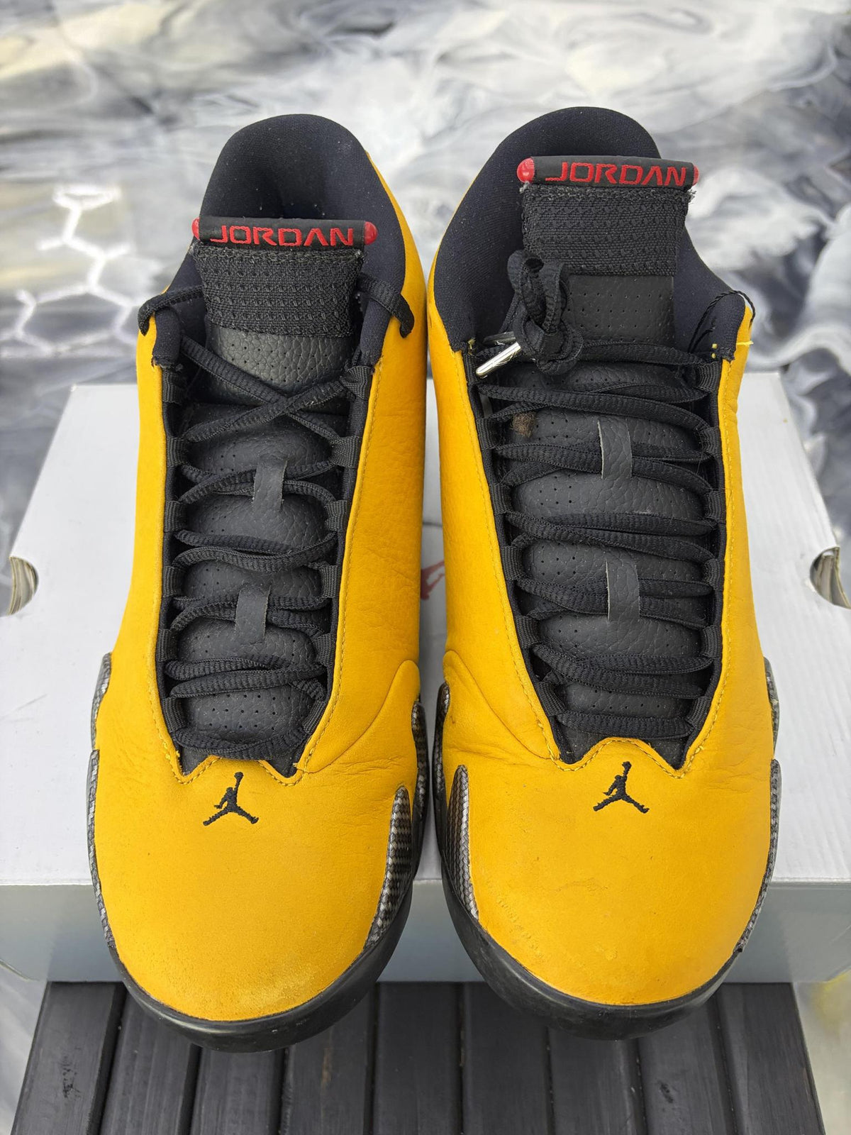 Jordan 14 "Reverse Ferrari" Used Size 11.5