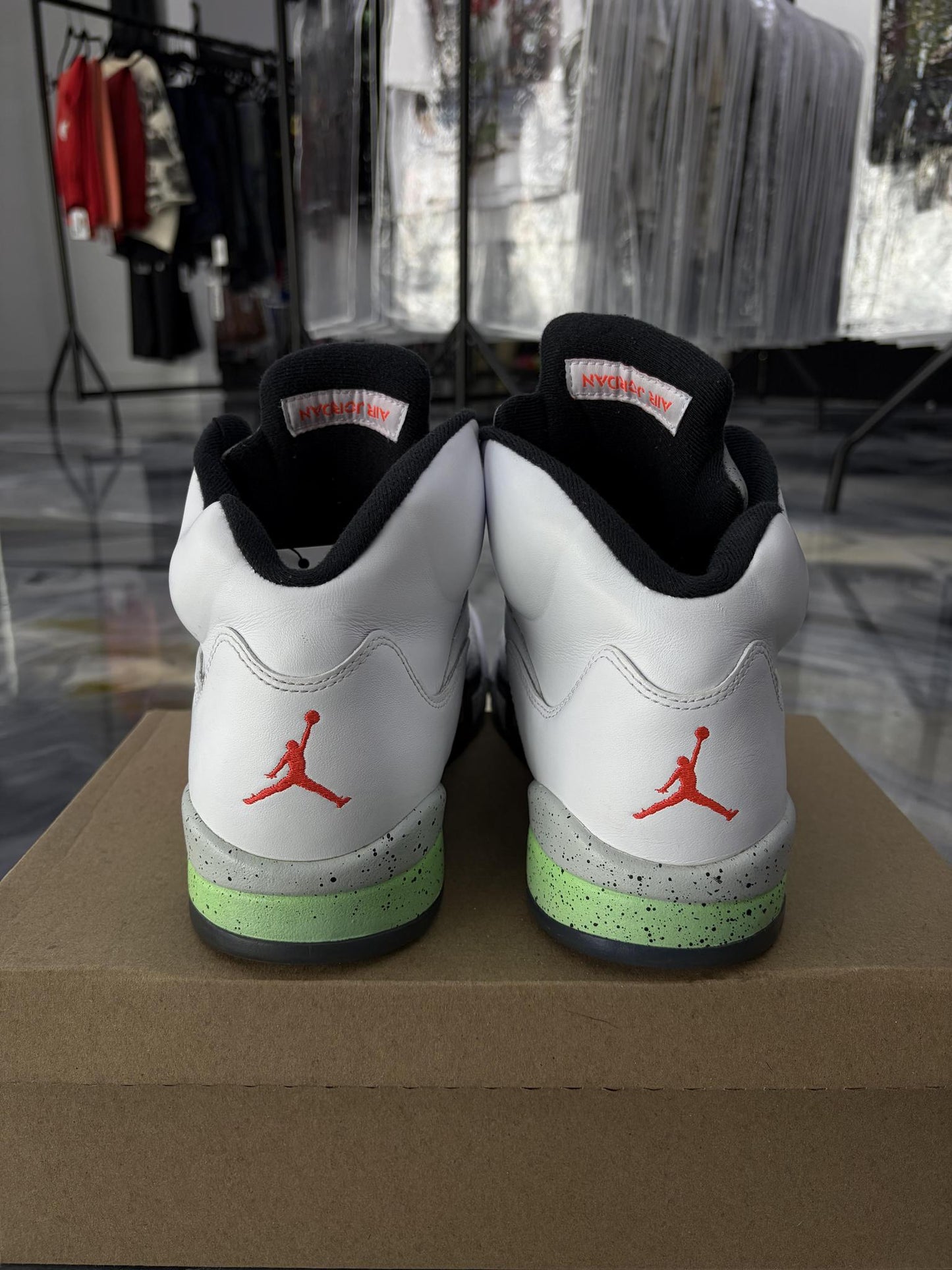 Jordan 5 "Poison Green" Used Size 12