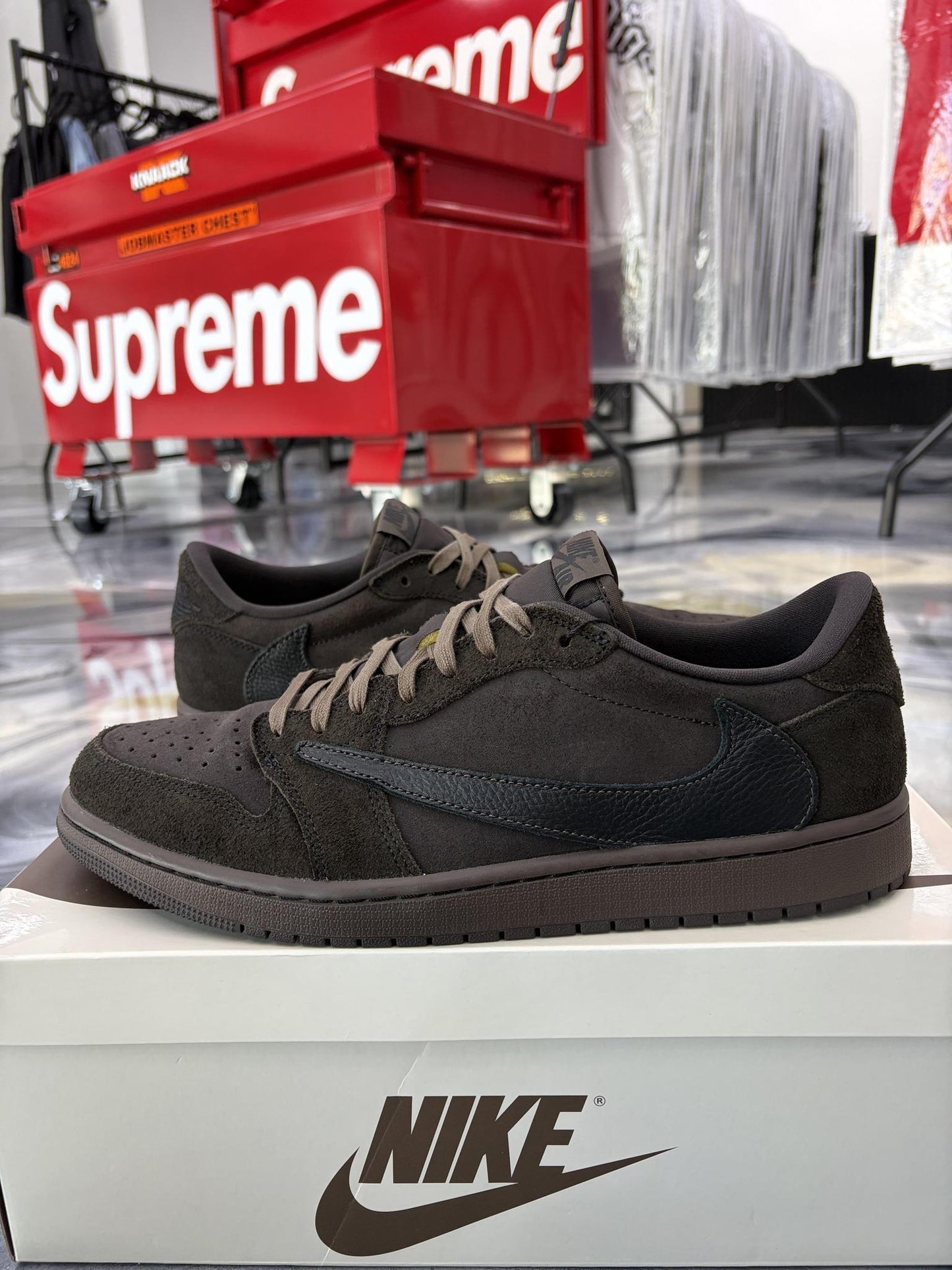 Jordan 1 Low X Travis Scott "Velvet" Used Size 13